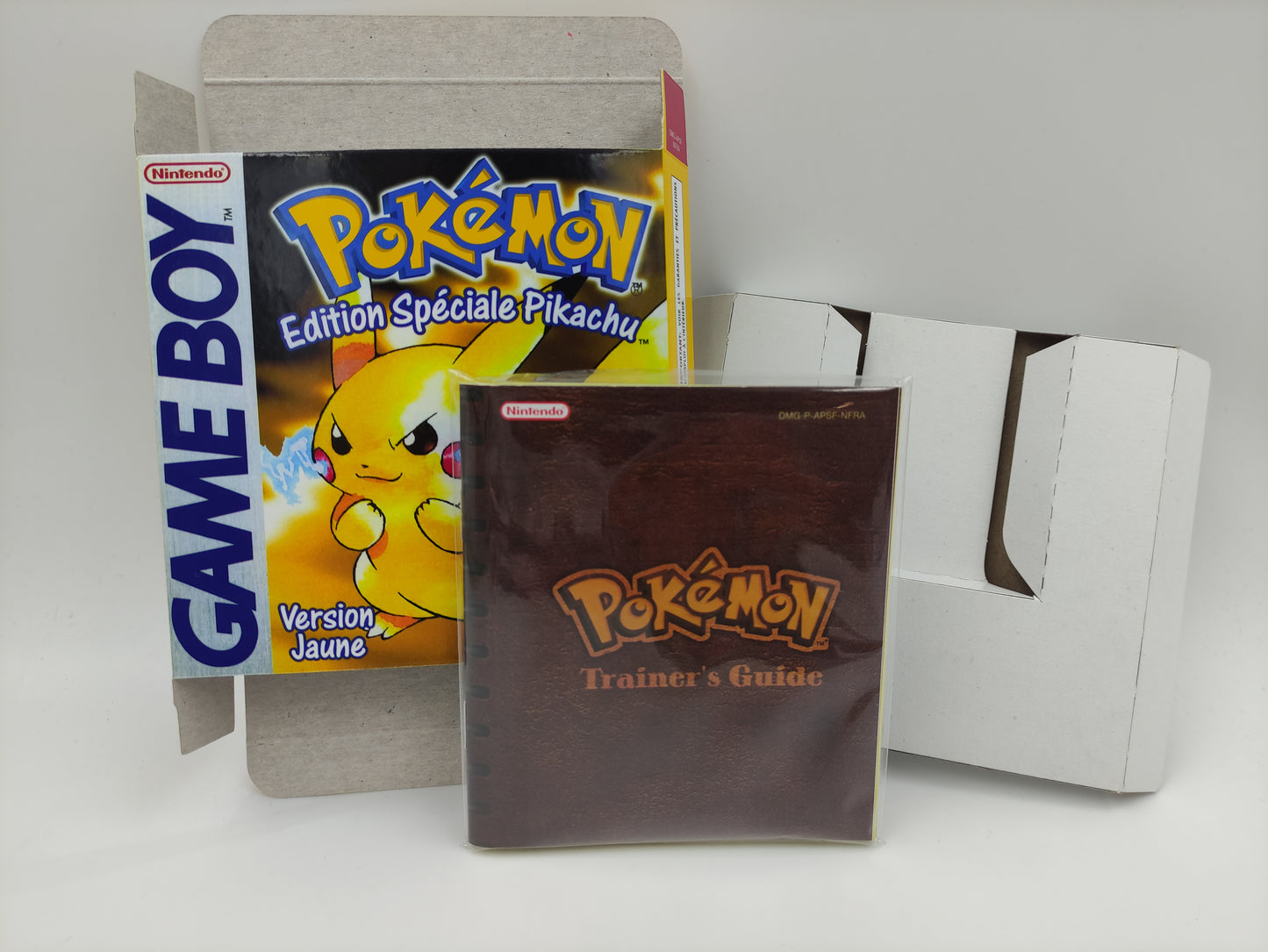 Pokemon Yellow - Box Replacement, Manual, Inner Tray - NTSC, PAL or Australian Pal - Game Boy/ GB - thick cardboard. Top Quality !!