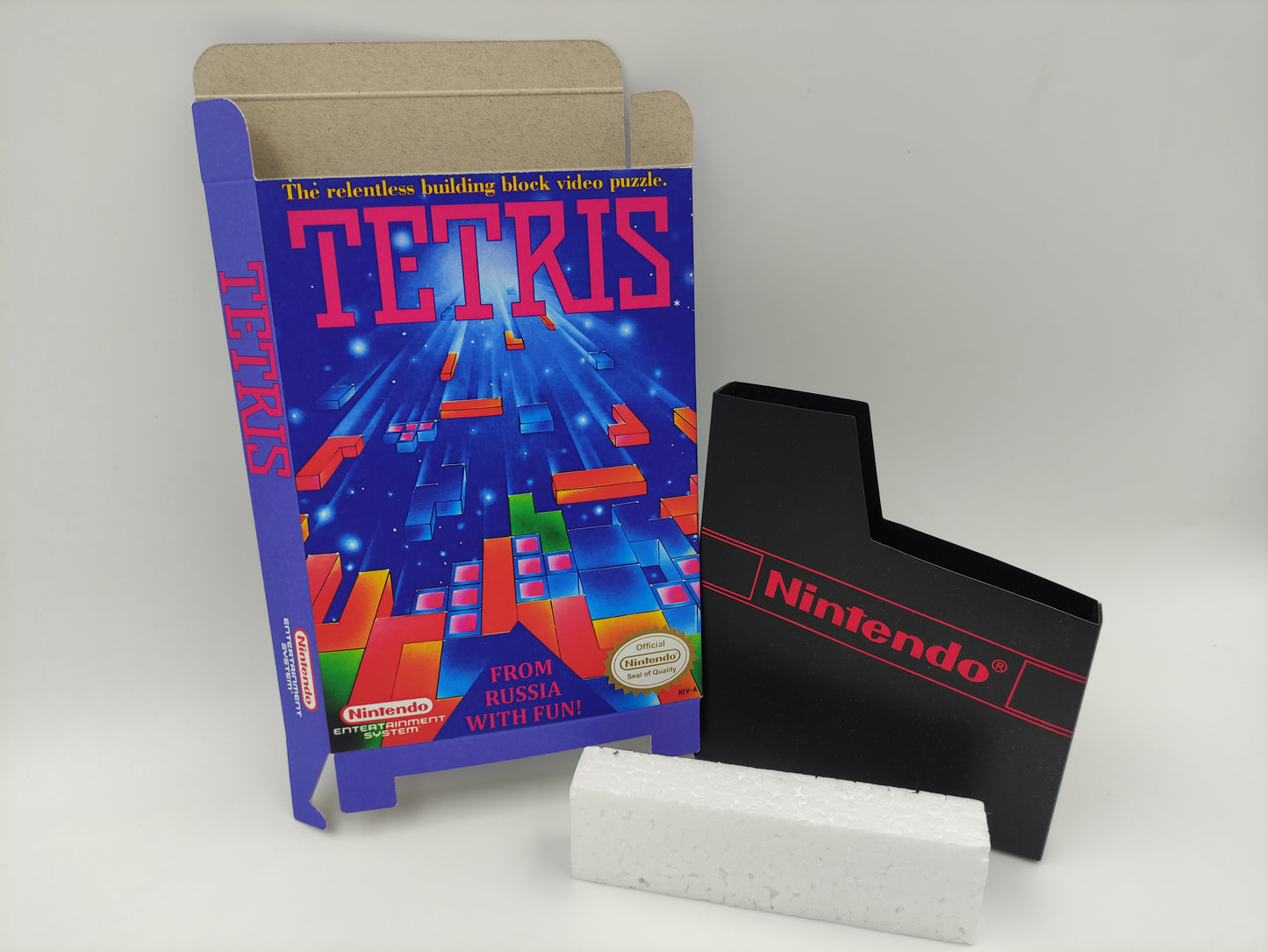 Tetris - Box only - NES - thick cardboard as in the original. Top Quality !