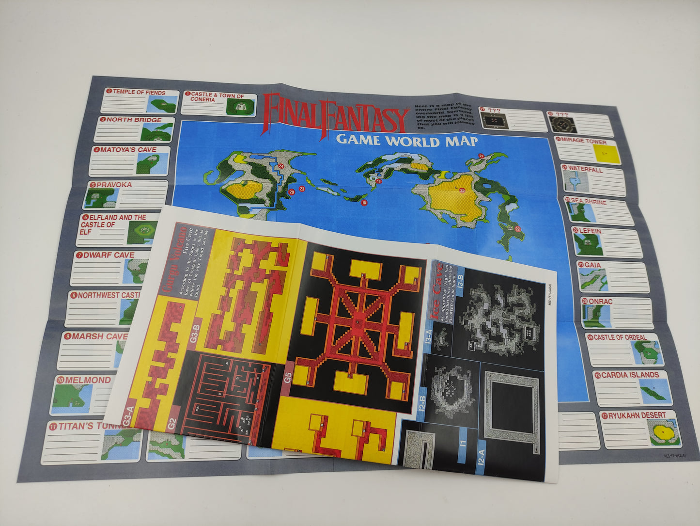 Final Fantasy - NES - NTSC or PAL - Box Replacement, Manual, Map, Dust Cover, Block. Top Quality !