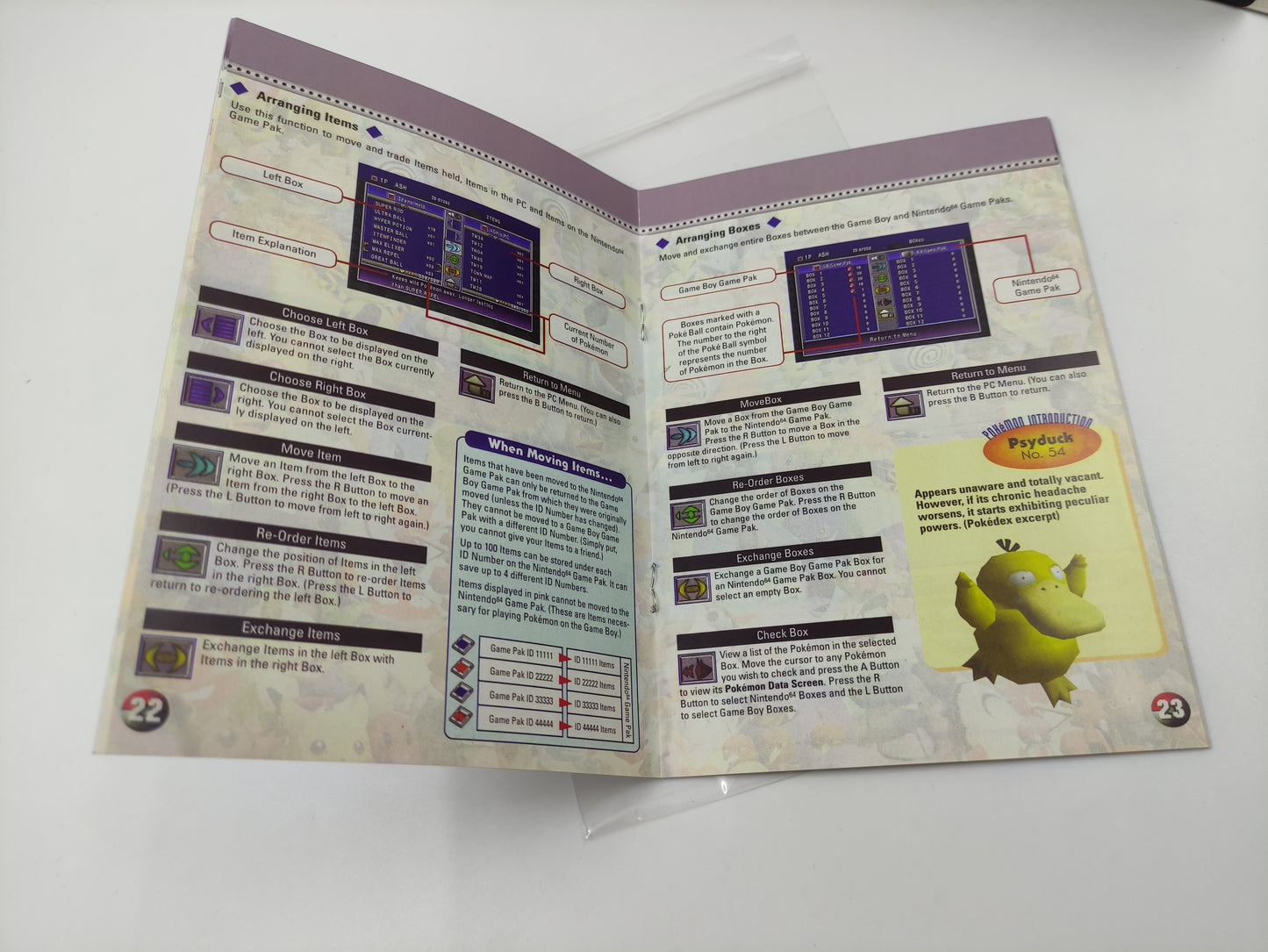 Pokemon Stadium - PAL - N64 - Big Box Replacement, Manual, Inner Tray - thick cardboard as in the original. Top Quality !!