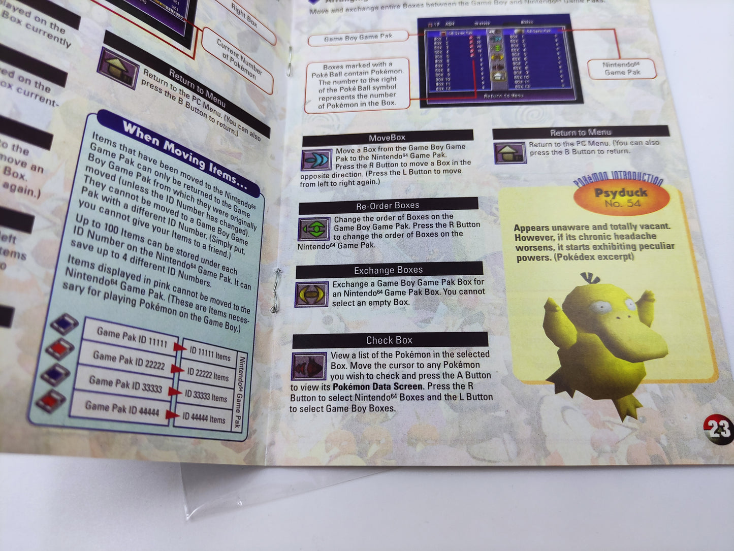Pokemon Stadium - PAL - N64 - Big Box Replacement, Manual, Inner Tray - thick cardboard as in the original. Top Quality !!