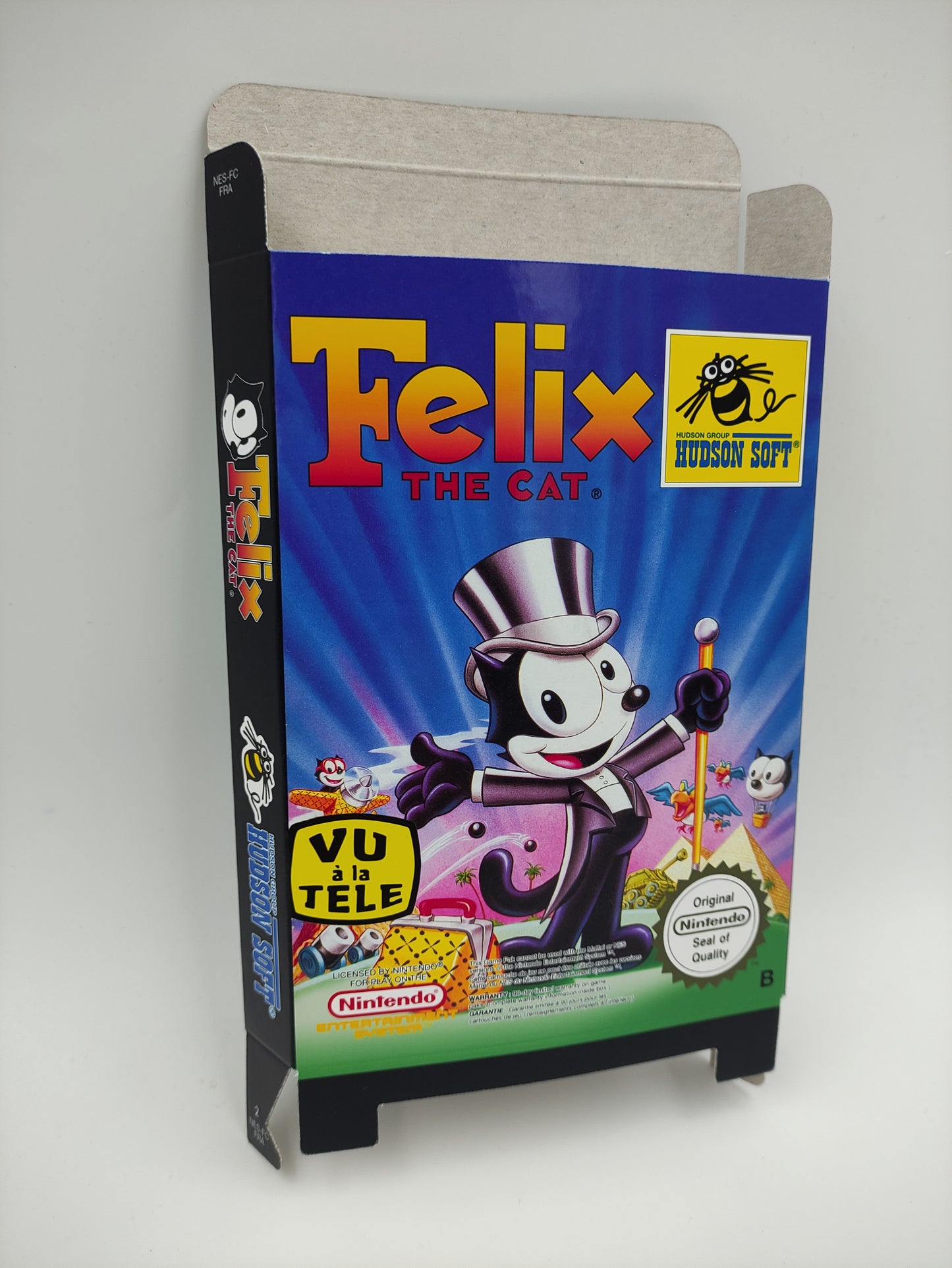 Felix the Cat - Box Replacement, Dust Cover, Block - NES - thick cardboard as in the original. Top Quality !