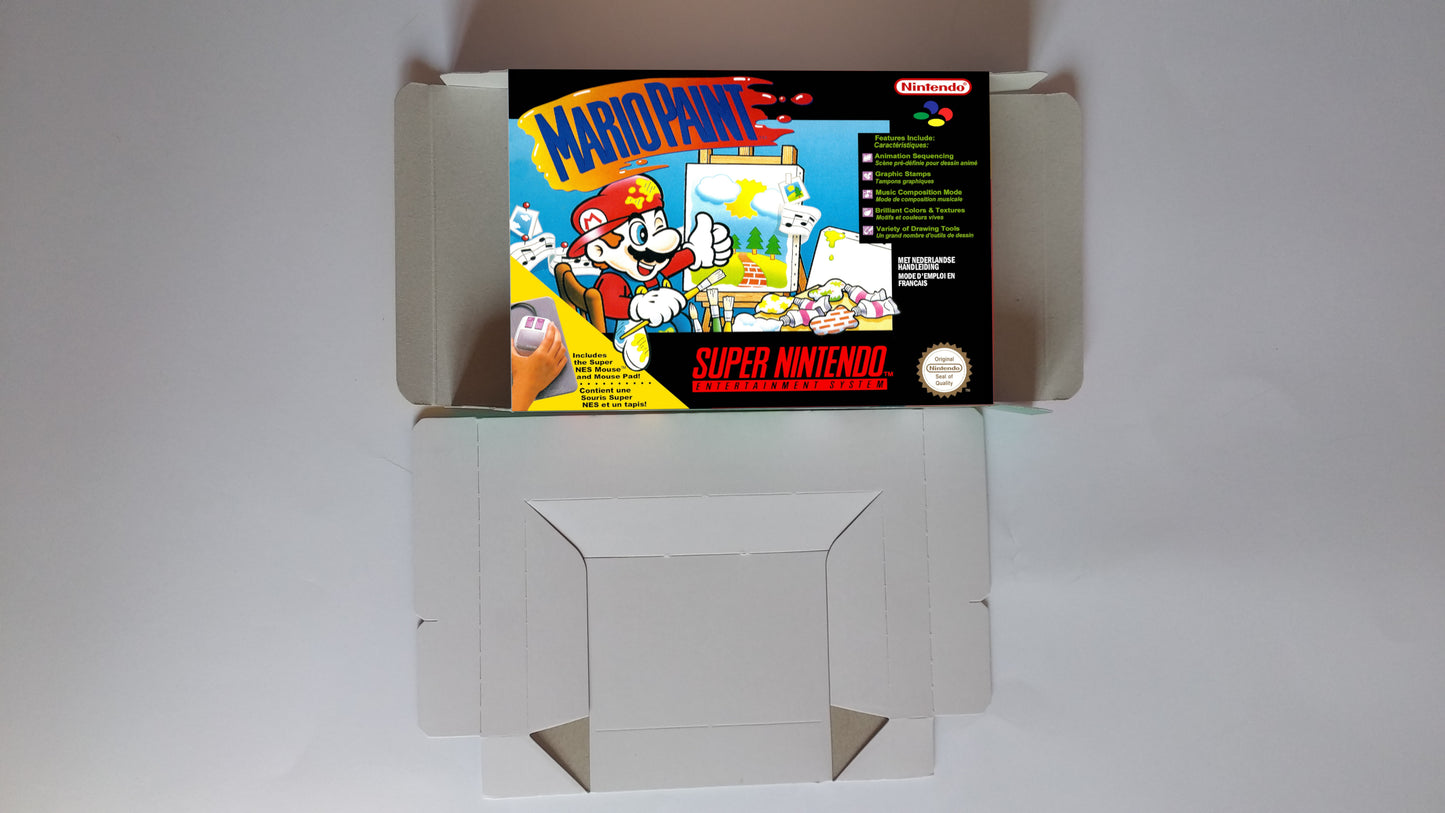 Mario Paint - box with inner tray option - PAL or NTSC - Nintendo 64- thick cardboard .