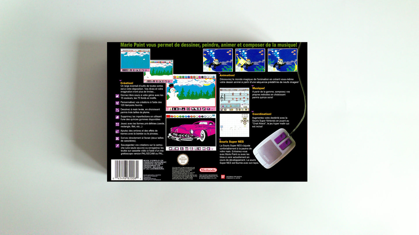 Mario Paint - box with inner tray option - PAL or NTSC - Nintendo 64- thick cardboard .