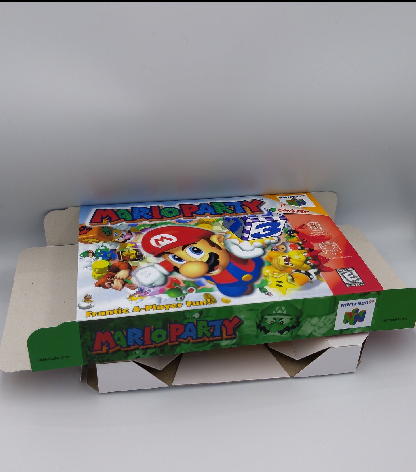 Mario Party - box with inner tray option - Nintendo 64 - Region PAL, NTSC, Australian PAL, Japan Ntsc - thick cardboard as in the original.