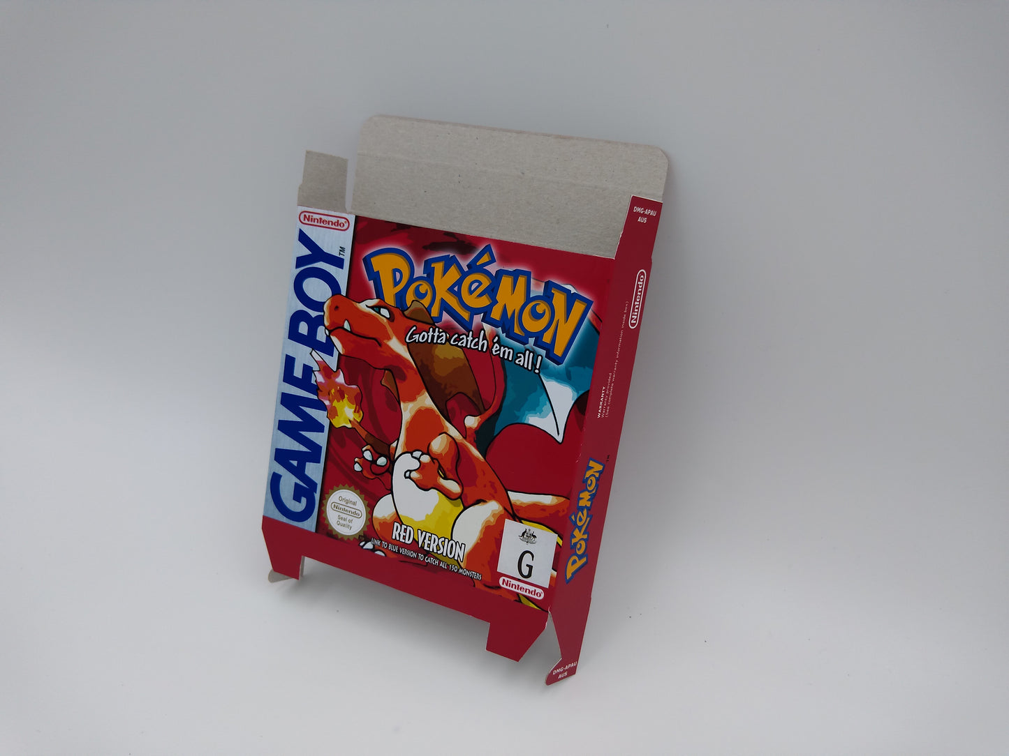 Pokemon Red - Replacement Box, Manual, Tray - NTSC, PAL or Australian Pal region - Game Boy/ GB - thick cardboard. Top Quality !!