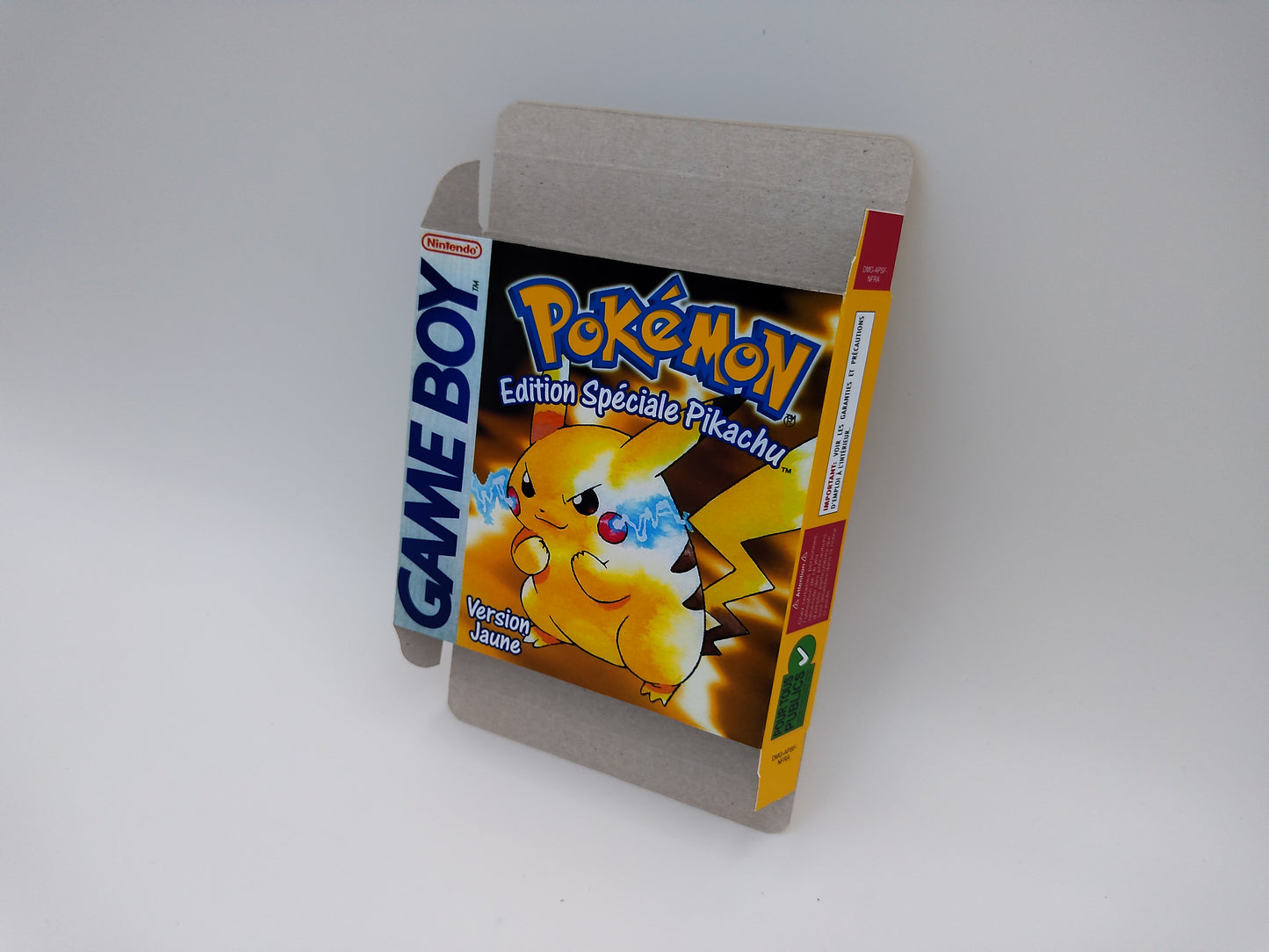 Pokemon Yellow - Box Replacement, Manual, Inner Tray - NTSC, PAL or Australian Pal - Game Boy/ GB - thick cardboard. Top Quality !!