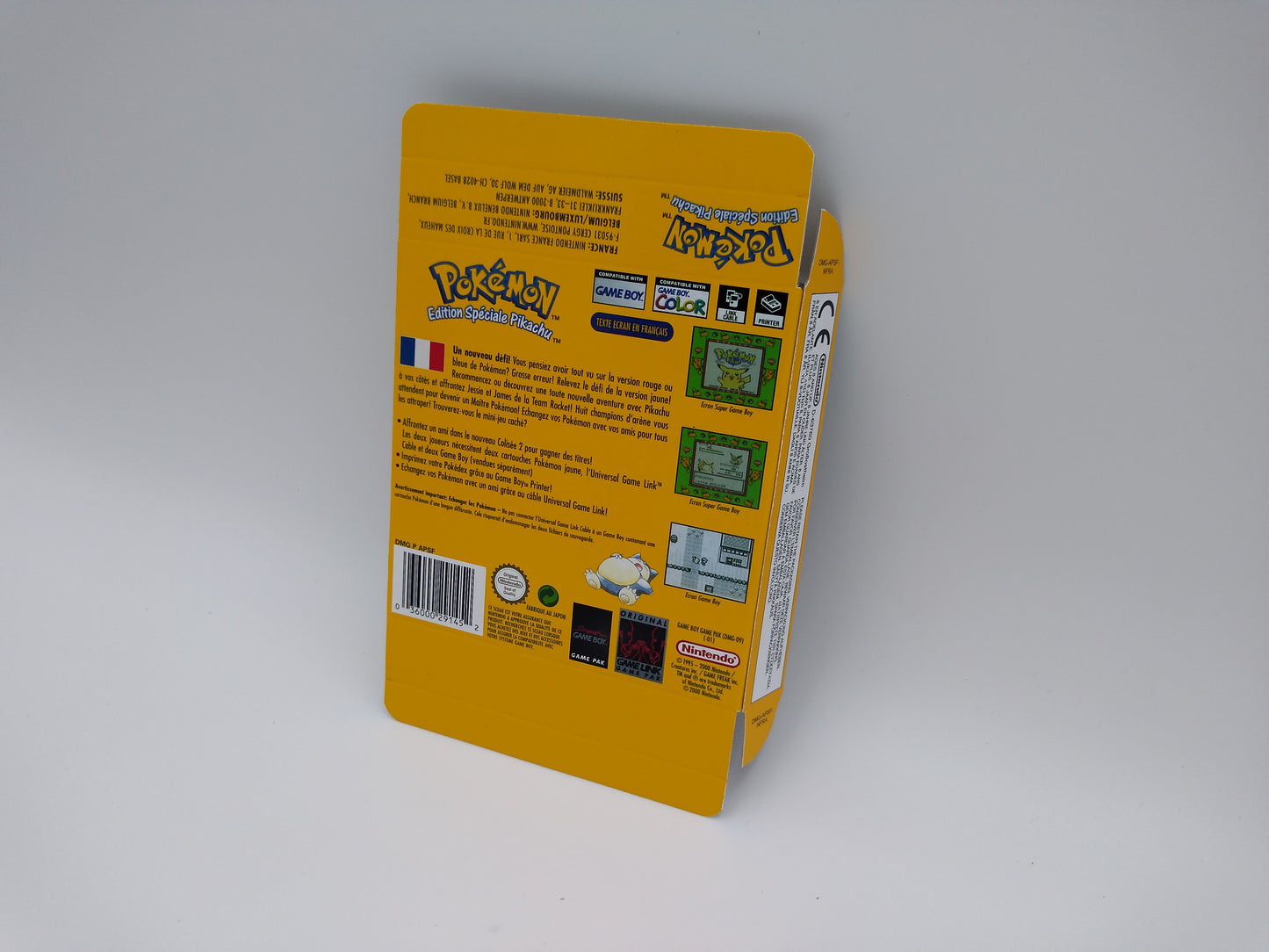 Pokemon Yellow - Box Replacement, Manual, Inner Tray - NTSC, PAL or Australian Pal - Game Boy/ GB - thick cardboard. Top Quality !!