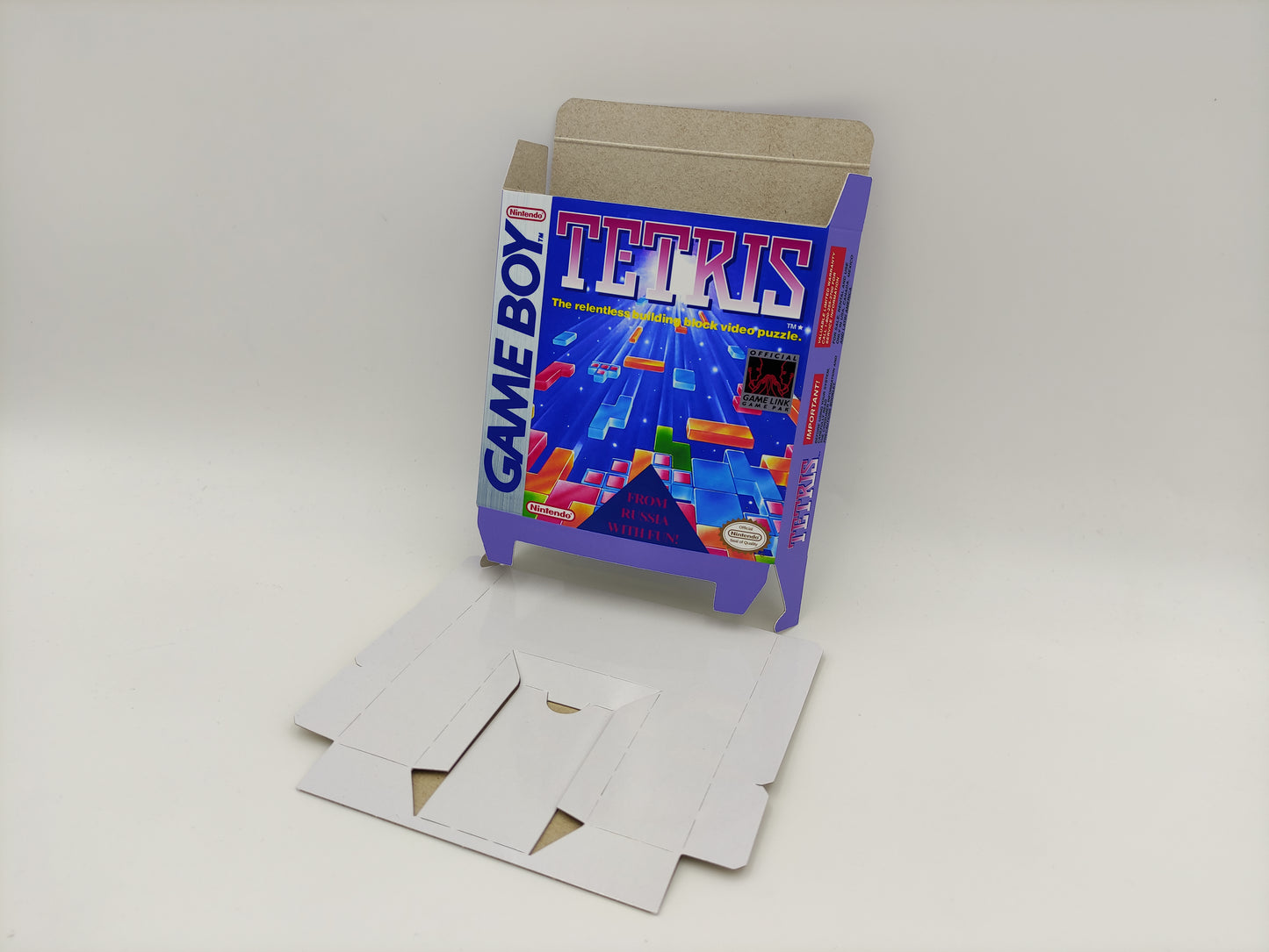 Tetris - Replacement Box, Manual, Inner Tray - Game Boy/ GB - PAL or NTSC - thick cardboard - Top Quality !