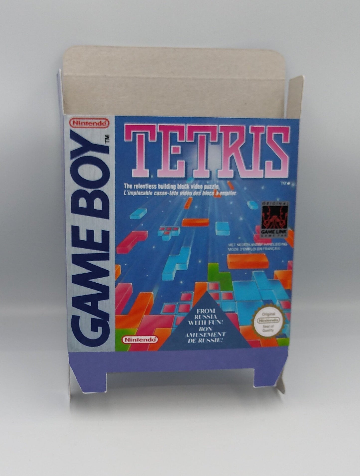 Tetris - Replacement Box, Manual, Inner Tray - Game Boy/ GB - PAL or NTSC - thick cardboard - Top Quality !