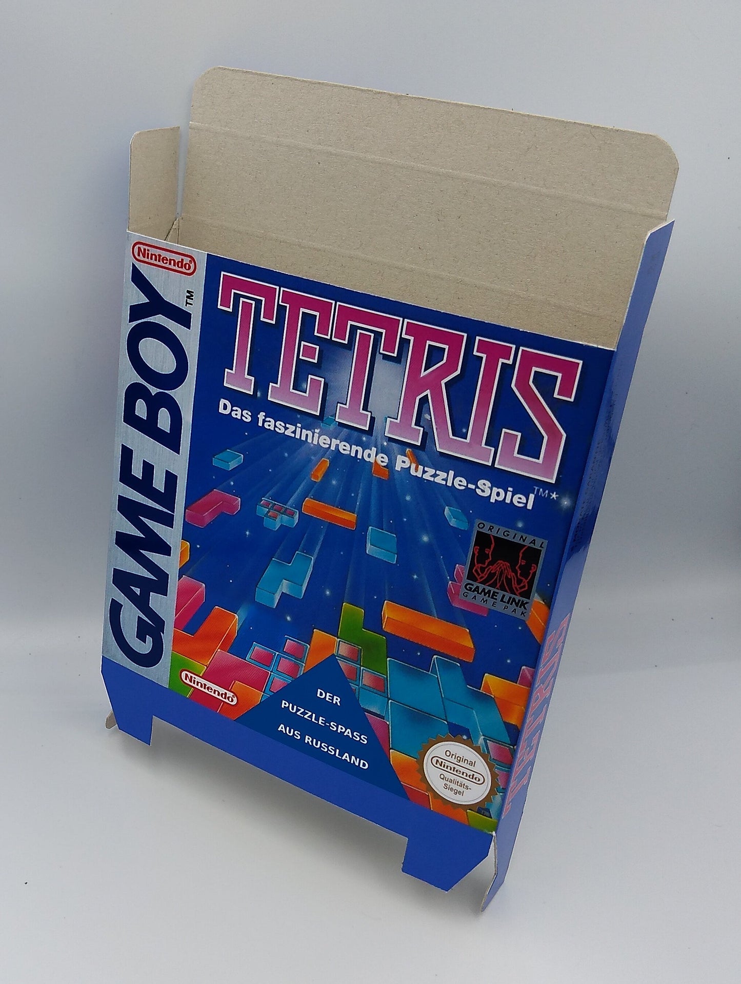 Tetris - Replacement Box, Manual, Inner Tray - Game Boy/ GB - PAL or NTSC - thick cardboard - Top Quality !