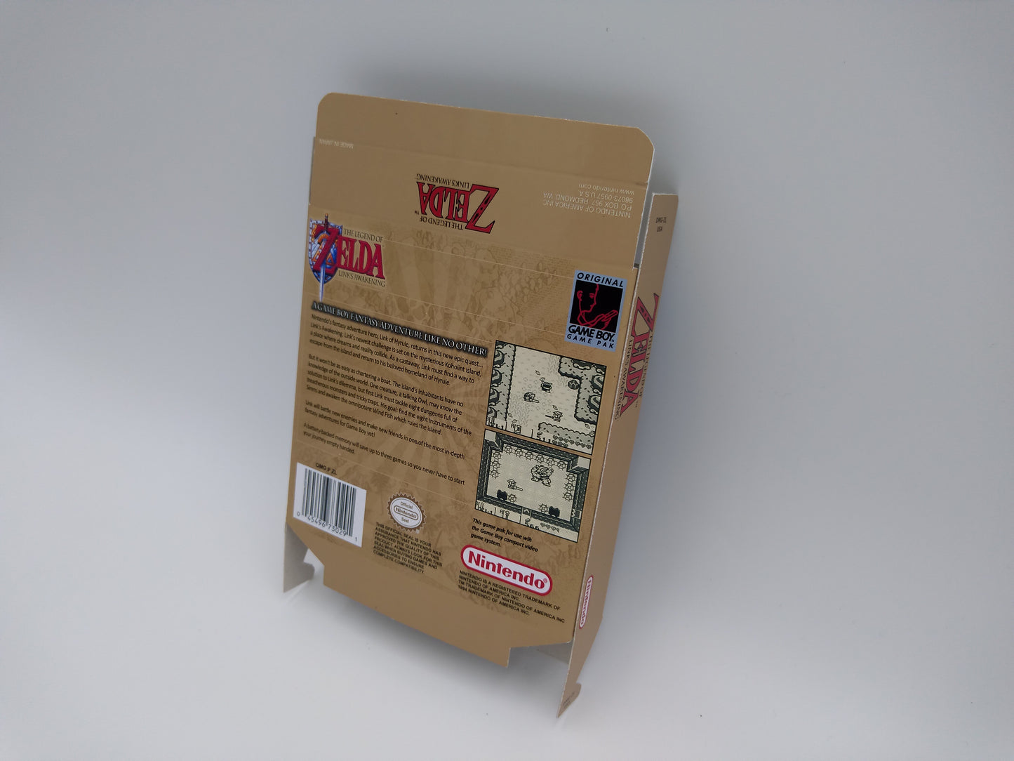 The Legend of Zelda Link's Awakening - Replacement Box, Manual, Inner Tray - Game Boy/ GB - PAL or NTSC - thick cardboard. Top Quality !!