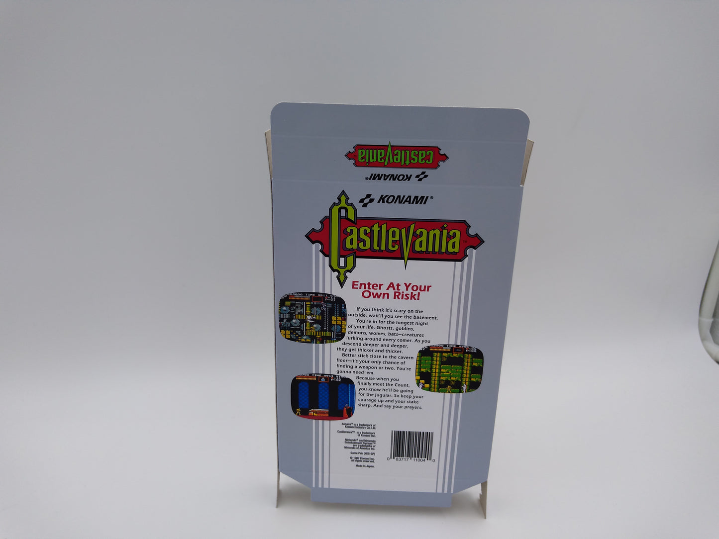 Castlevania - Replacement Box, Manual, Dust Cover, Block - NES - NTSC or PAL - thick cardboard as in the original. Top Quality !!