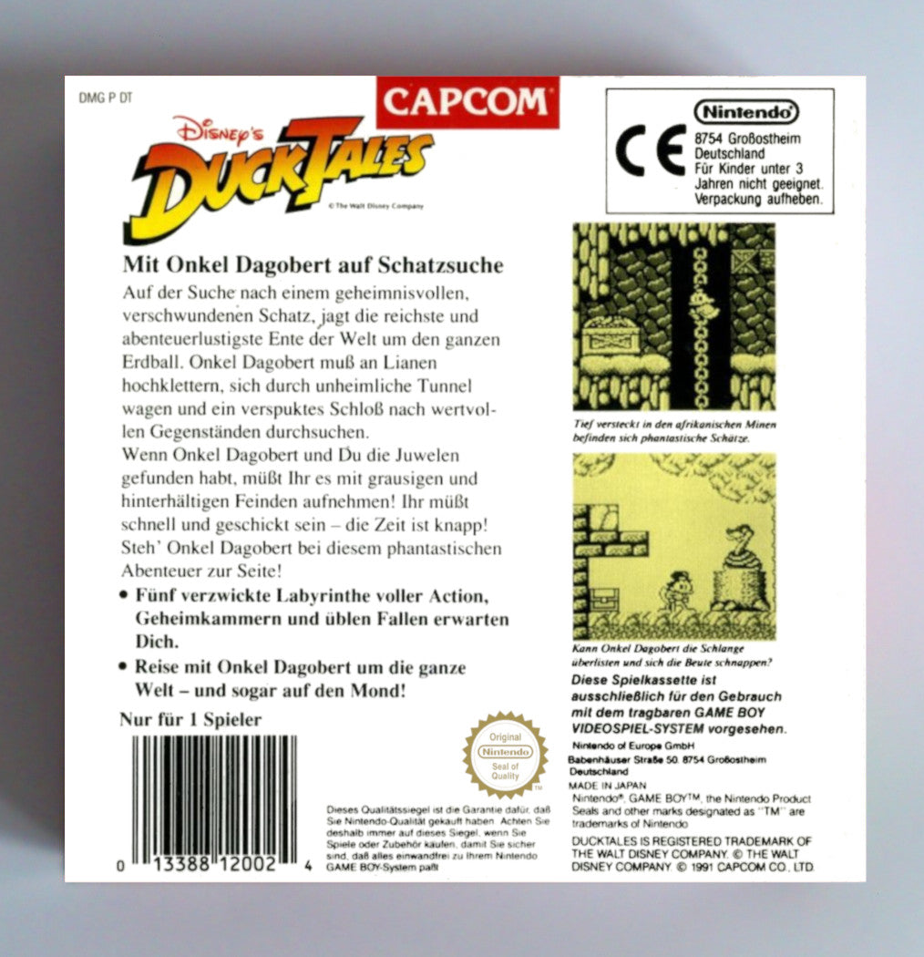 Duck Tales - box with inner tray option - Game Boy/ GB - PAL or NTSC - thick cardboard. Top Quality !!