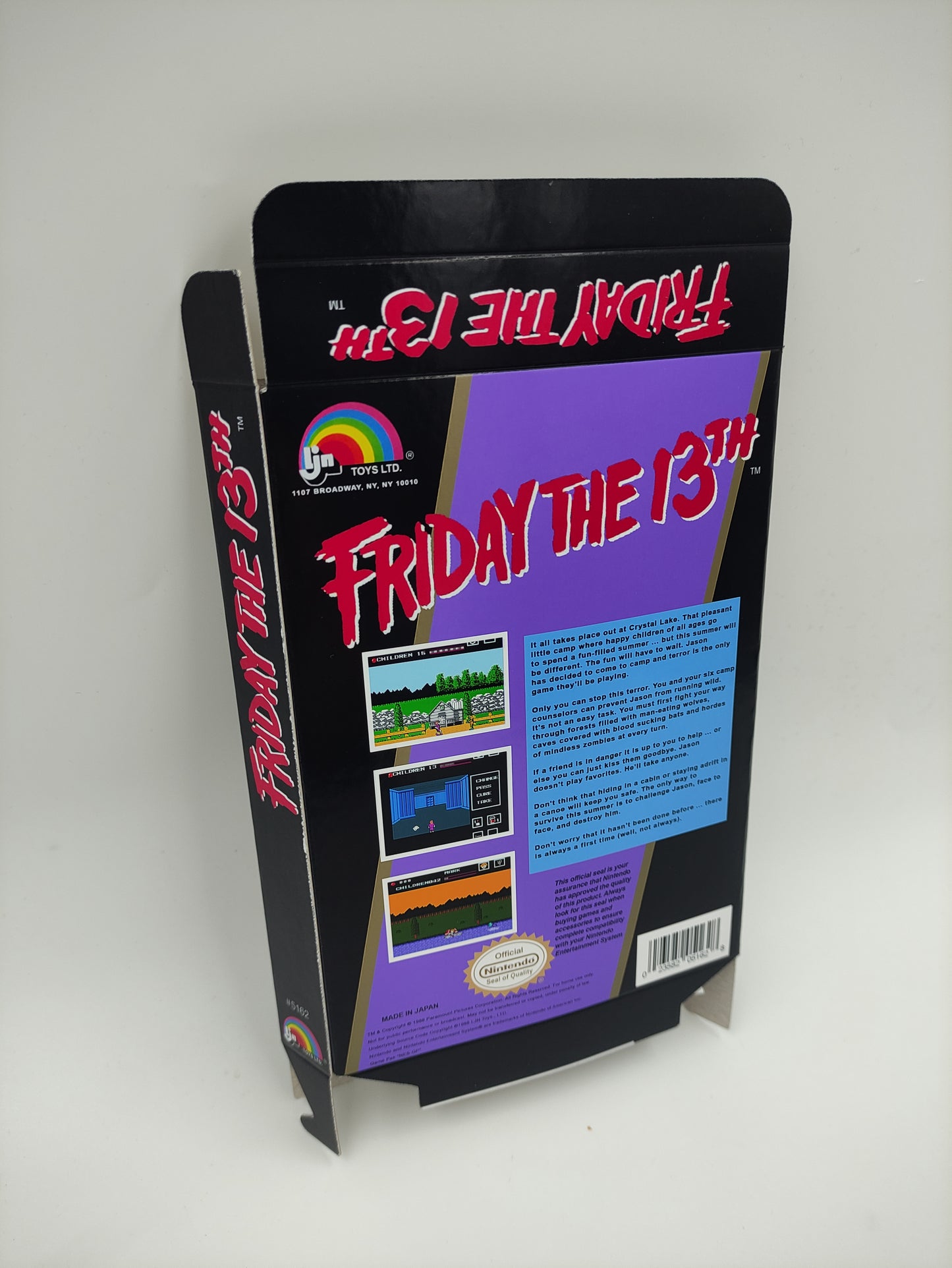 Friday The 13th - Box Replacement, Dust Cover, Block - NES - thick cardboard as in the original. Top Quality !