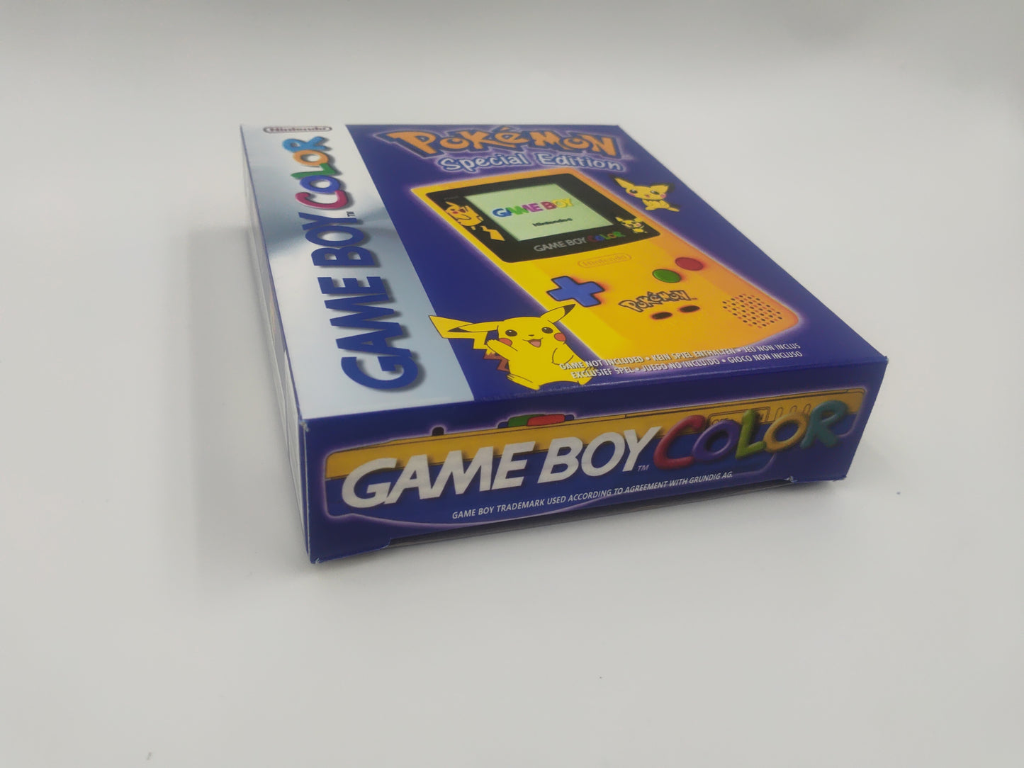 Gameboy Color Pokemon Special Edition Replacement - Console Box - Box only - gray cardboard.