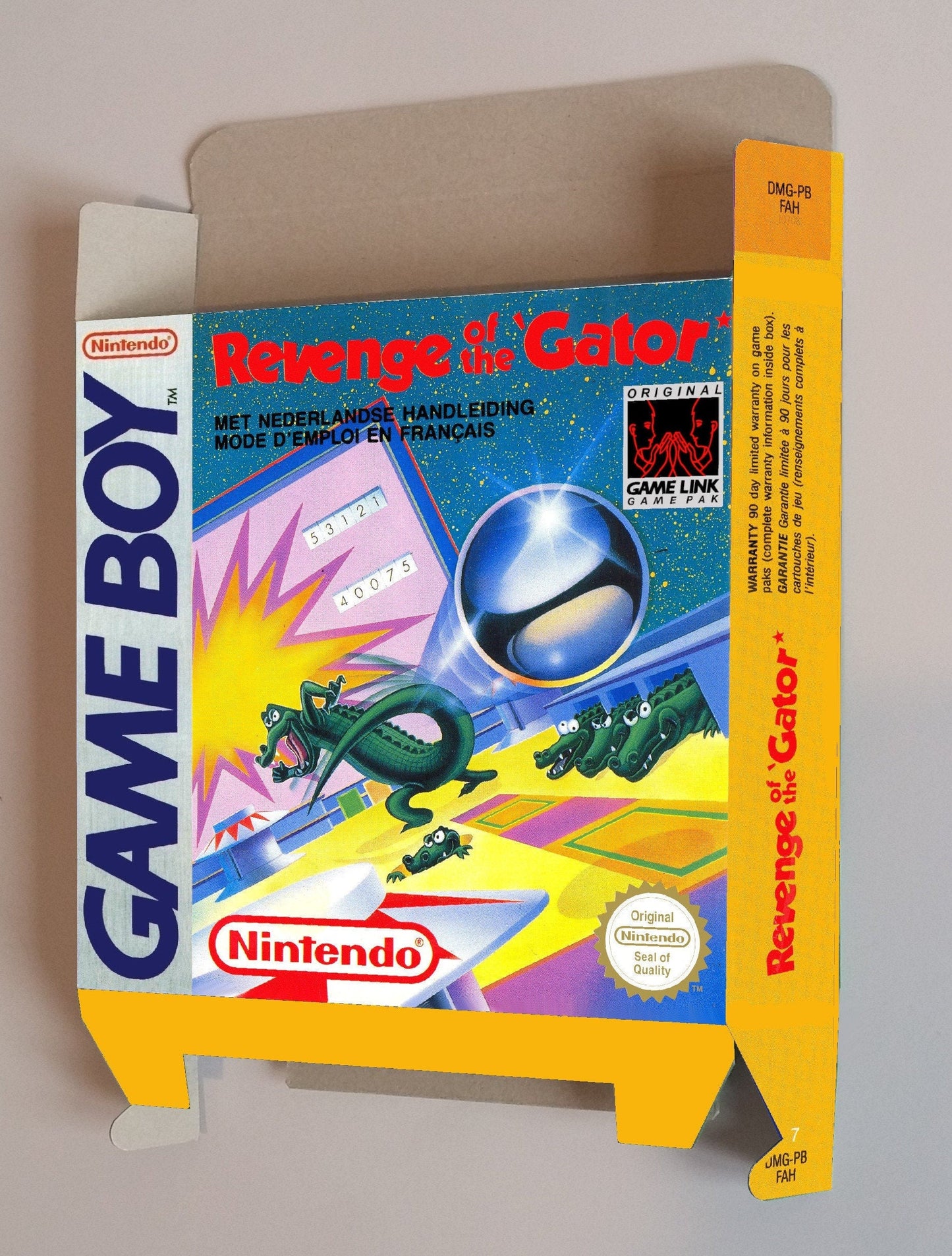 Revenge of the Gator - box with inner tray option - PAL or NTSC - Game Boy/ GB - thick cardboard. Top Quality !!