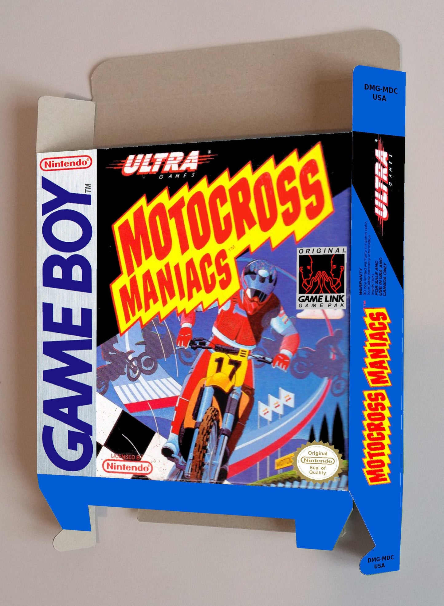 Motocross Maniacs - box with inner tray option - Game Boy/ GB - thick cardboard. Top Quality !!