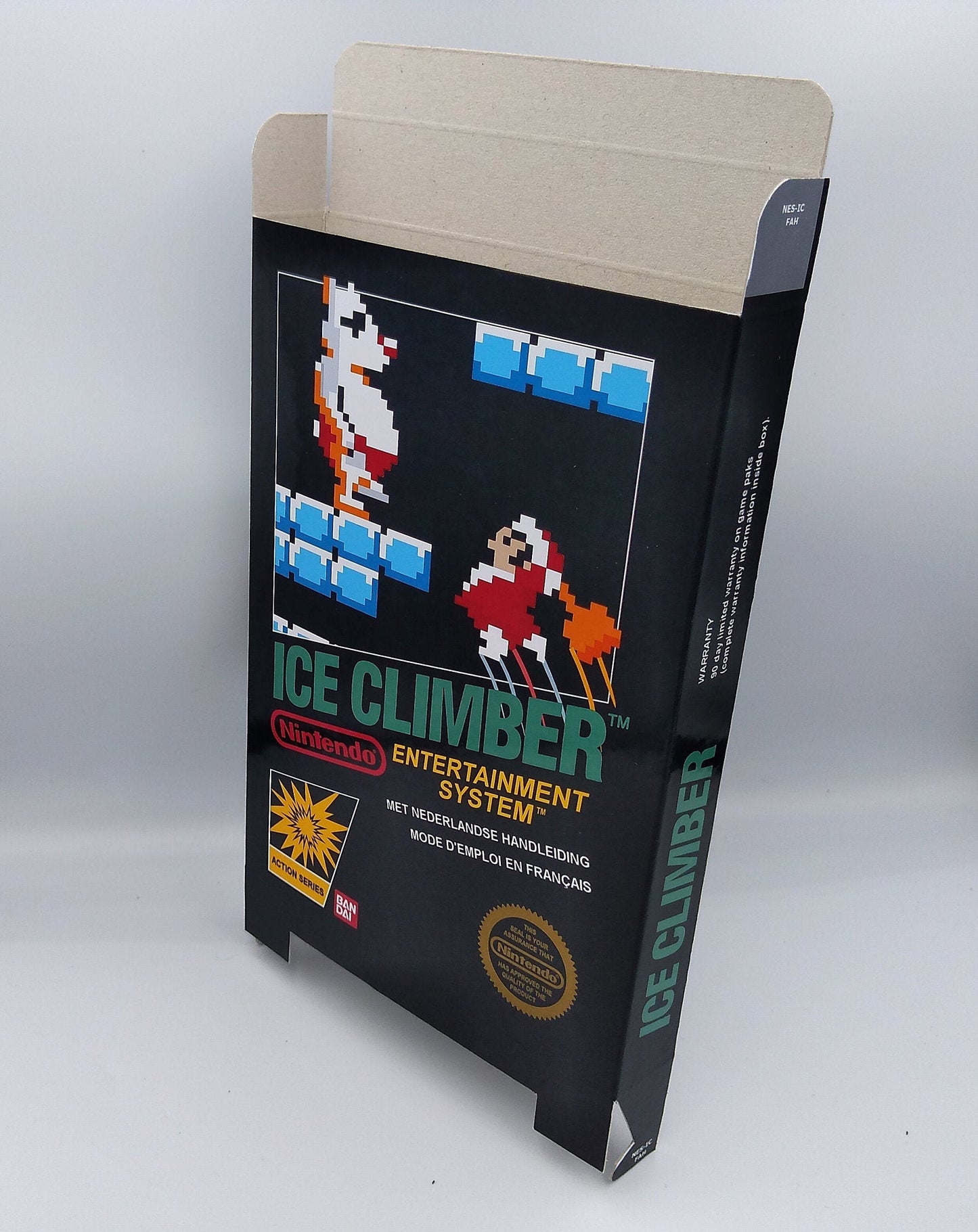 Ice Climber - Box only - NES - thick cardboard as in the original. Top Quality !