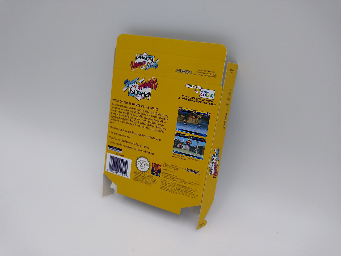 Street Fighter Alpha Warriors Dreams - box with inner tray option - Game Boy Color/ GBC - NTSC - thick cardboard. Top Quality !!