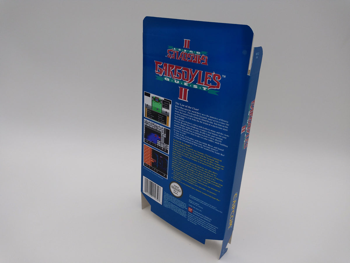 Gargoyle's Quest II - Box only- PAL or Ntsc - NES - thick cardboard as in the original. Top Quality !