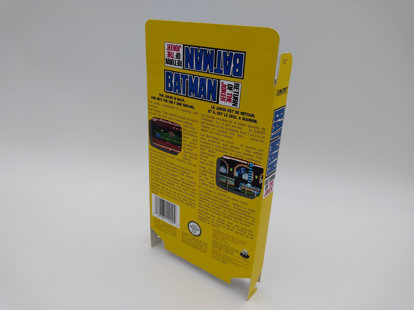 Batman: Return of the Joker - Box only - NES - NTSC or PAL - thick cardboard as in the original. Top Quality !