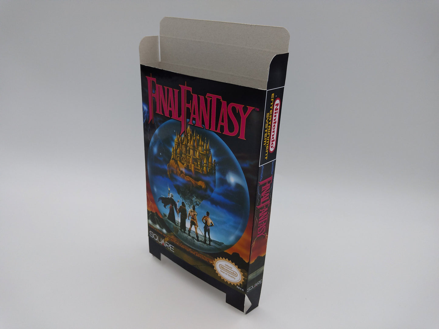 Final Fantasy - NES - NTSC or PAL - Box Replacement, Manual, Map, Dust Cover, Block. Top Quality !