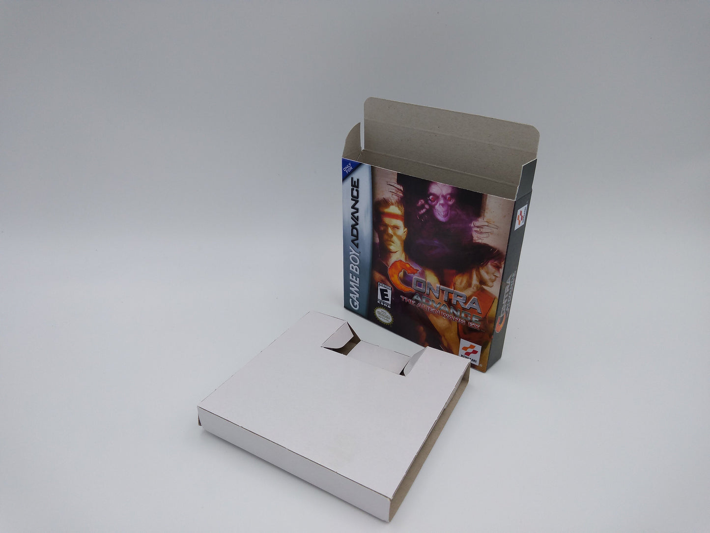 Contra Advance - GameBoy Advance - box with inner tray option - thick cardboard. Top Quality !!