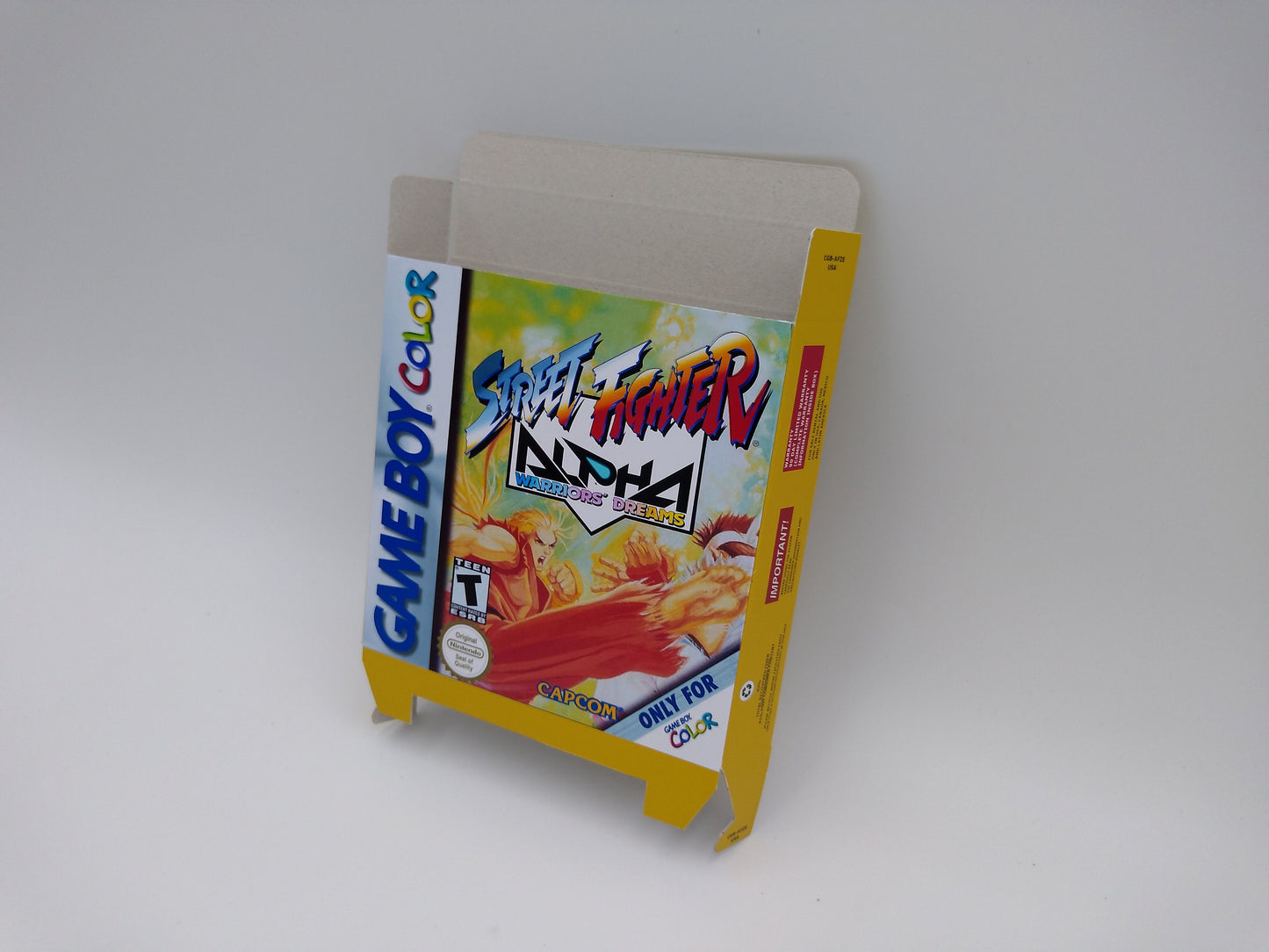 Street Fighter Alpha Warriors Dreams - box with inner tray option - Game Boy Color/ GBC - NTSC - thick cardboard. Top Quality !!