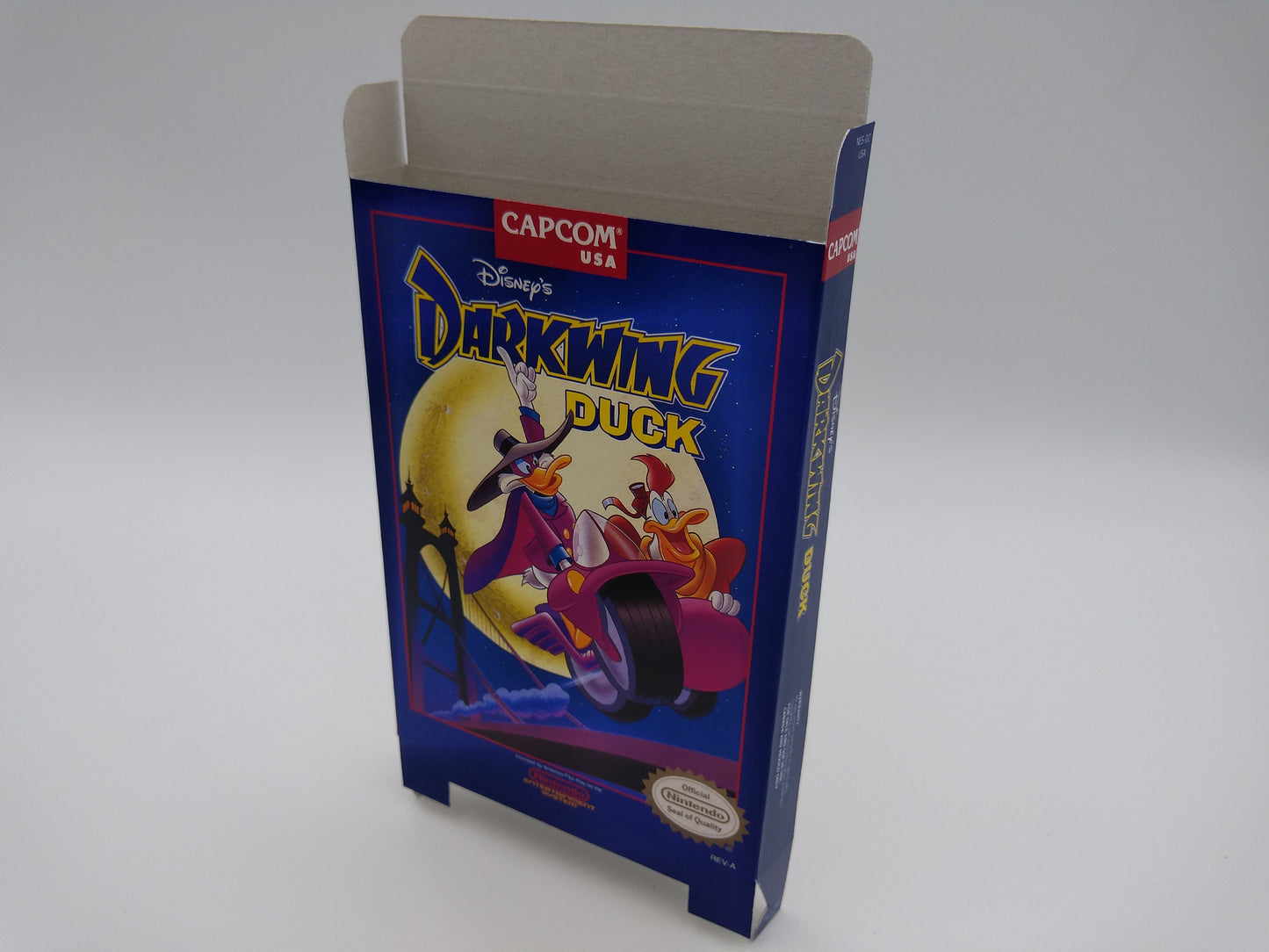 Darkwing Duck - Box only - NES - thick cardboard as in the original. NTSC or PAL. Top Quality !