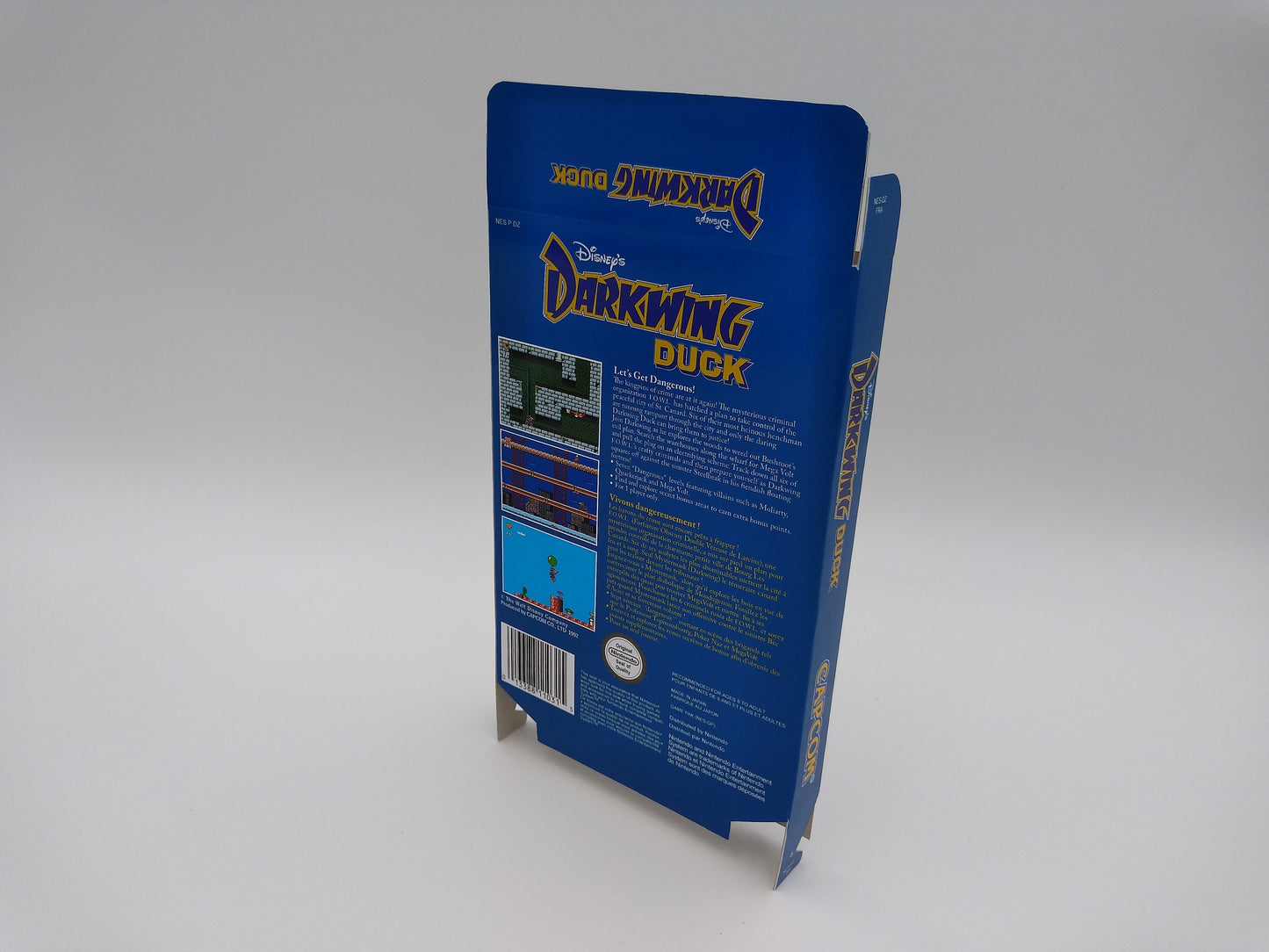 Darkwing Duck - Box only - NES - thick cardboard as in the original. NTSC or PAL. Top Quality !