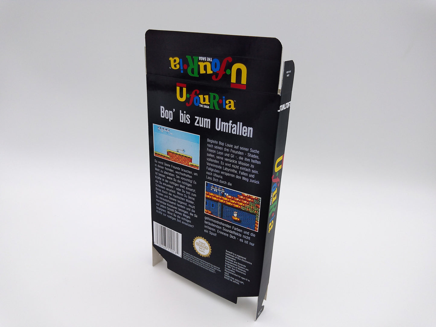 Ufouria: The Saga - Box only - NES - Region PAL, Australian pal or NTSC - thick cardboard as in the original. Top Quality !!