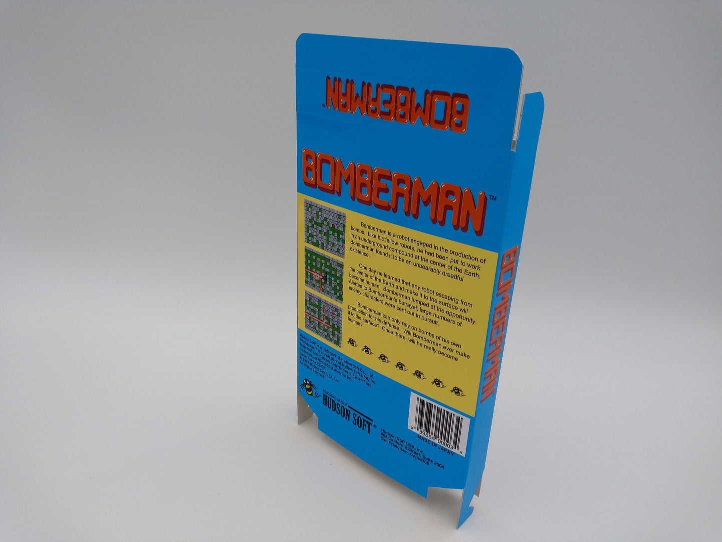 Bomberman - Box only - NES - thick cardboard as in the original. Top Quality !