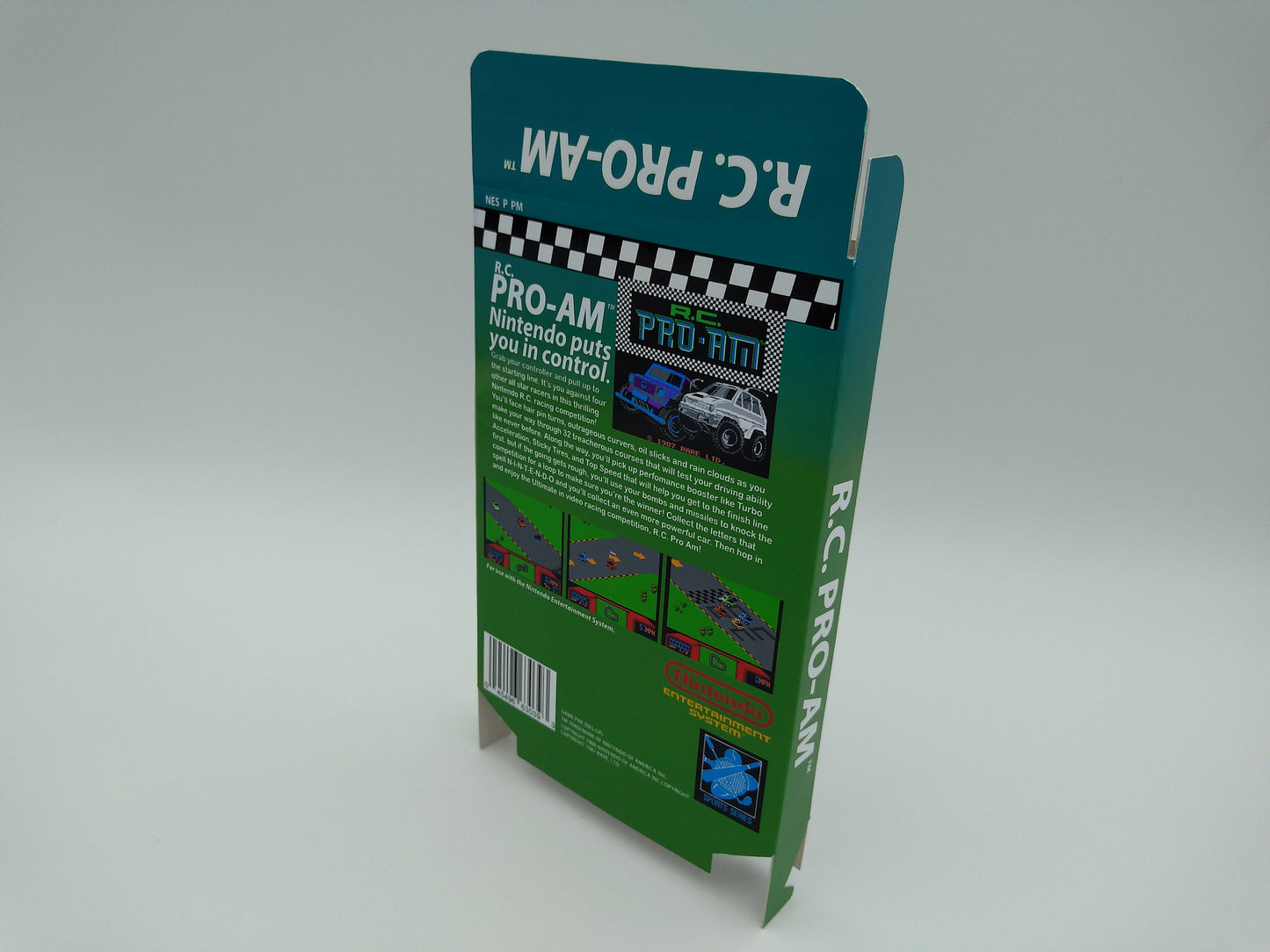 R.C. Pro-Am - Box Replacement, Dust Cover, Block - NES - NTSC or PAL - thick cardboard as in the original. Top Quality !