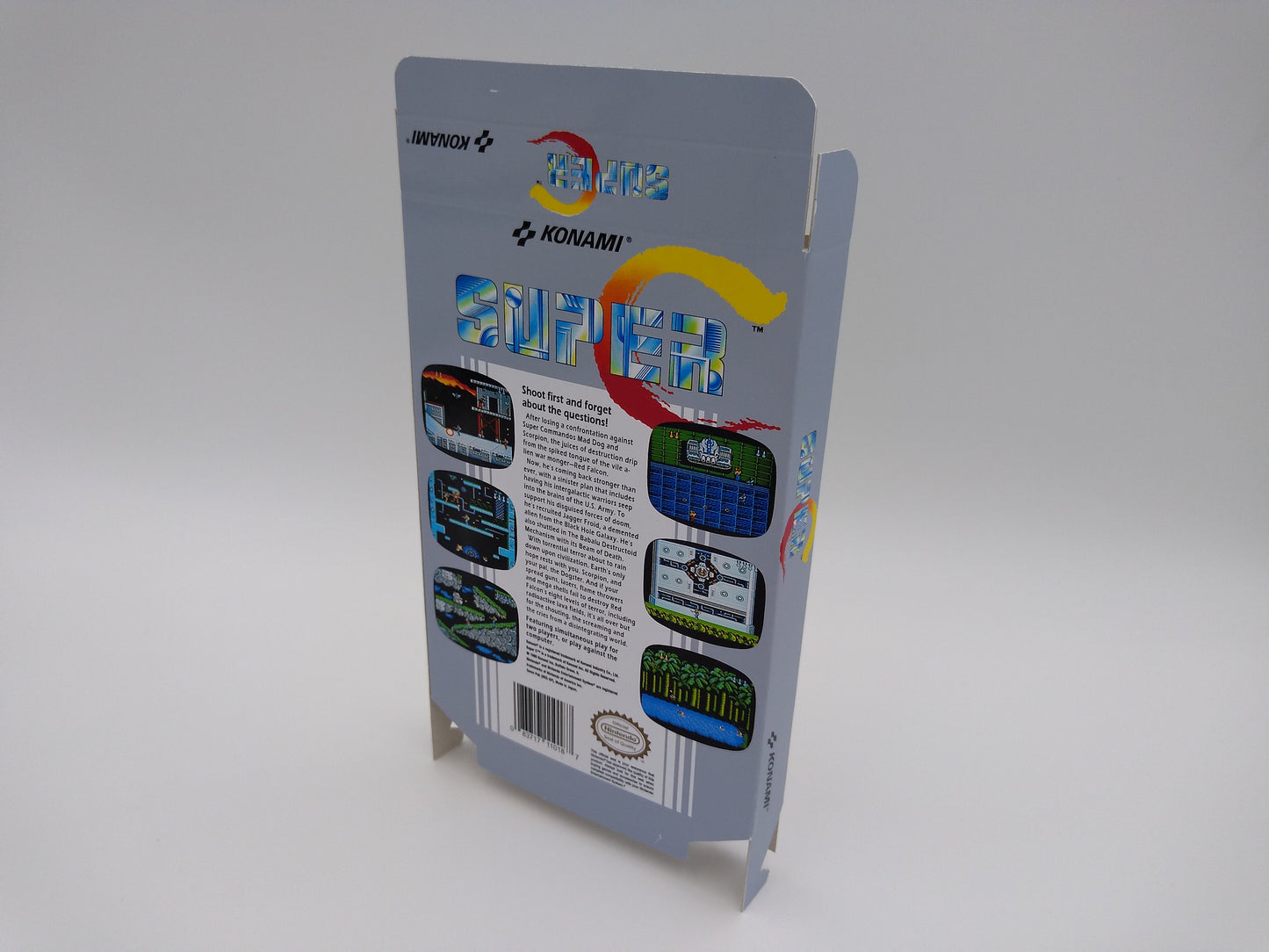 Super C - Box Replacement, Dust Cover, Block - NES - thick cardboard as in the original. Top Quality !