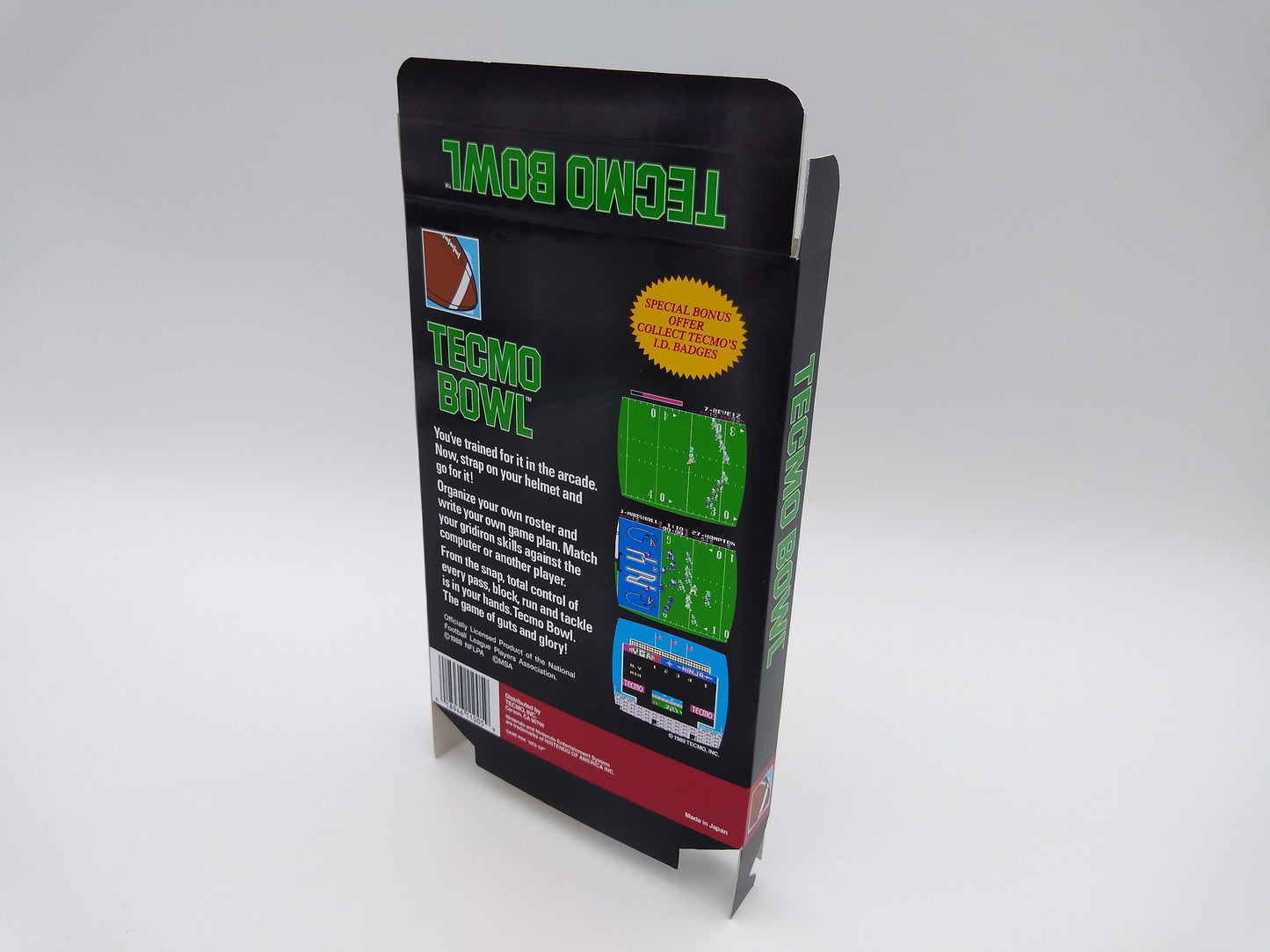 Tecmo Bowl - Box only - NES - thick cardboard as in the original. Top Quality !
