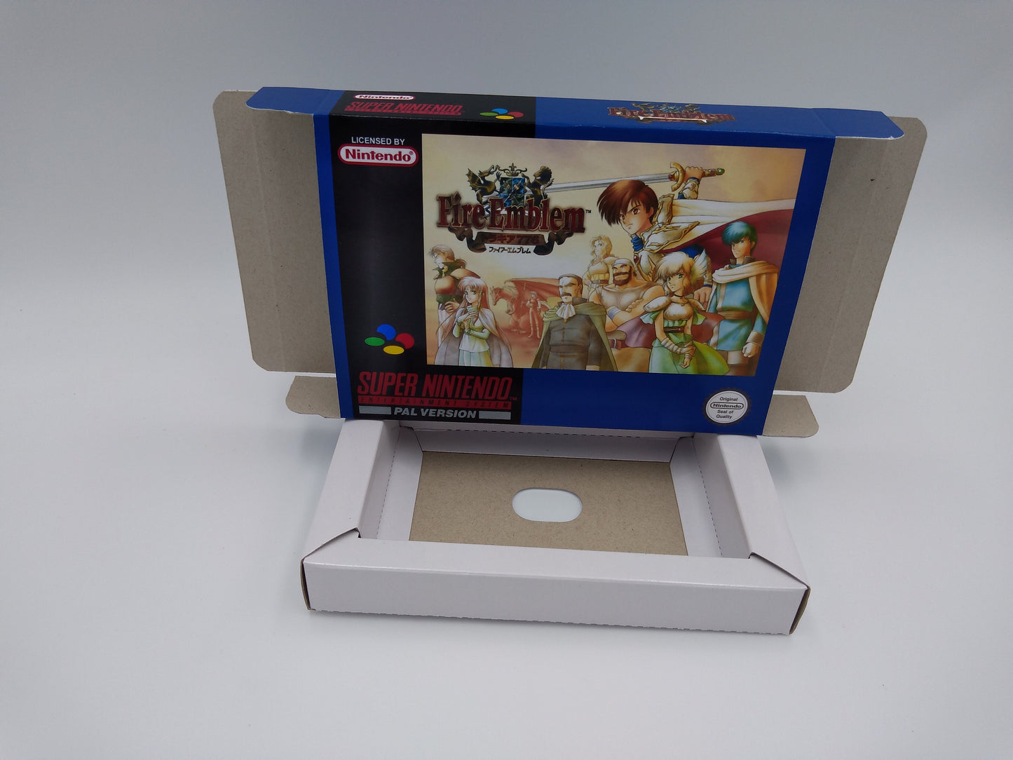 Fire Emblem: Thracia 776 - NTSC or PAL - box with inner tray option - SNES - thick cardboard as in the original. Top Quality !!