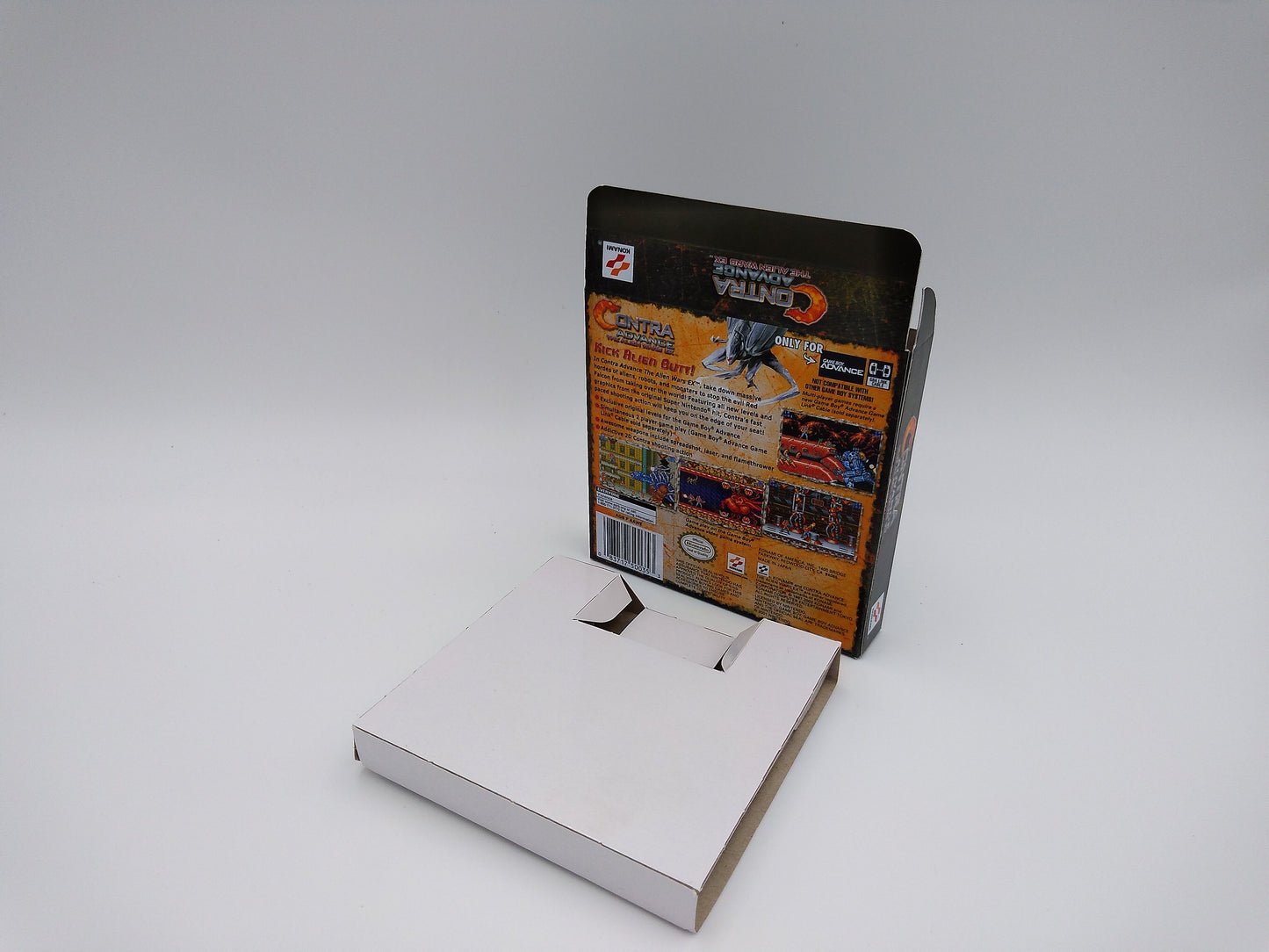Contra Advance - GameBoy Advance - box with inner tray option - thick cardboard. Top Quality !!