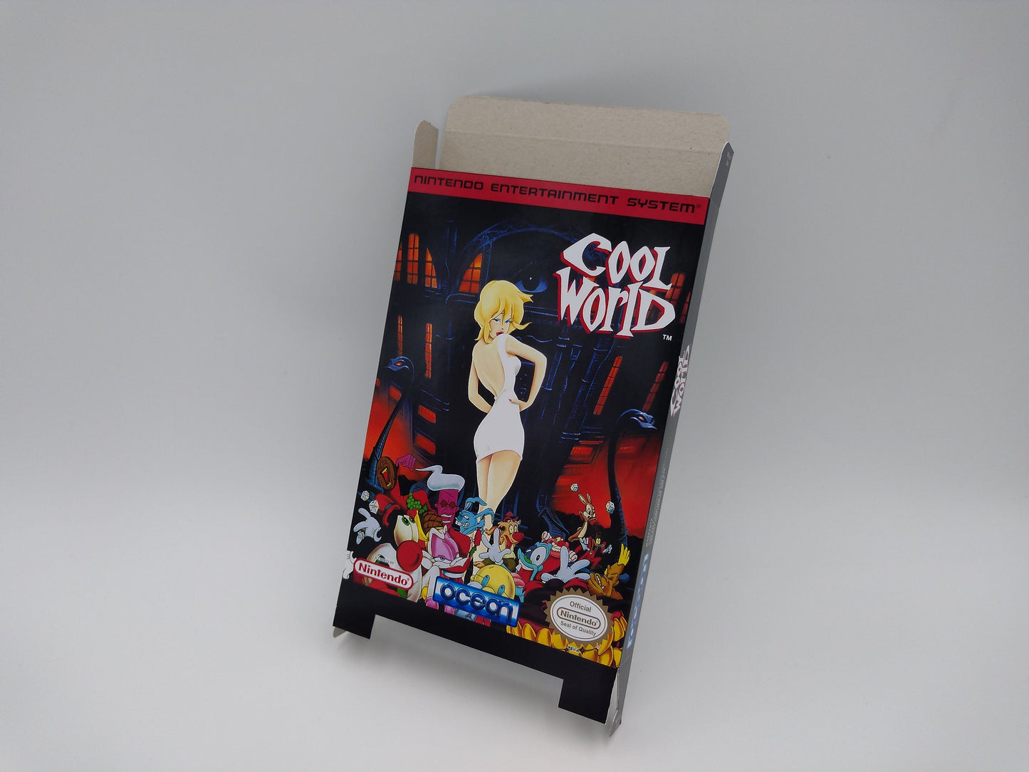 Cool World - box replacement only - NES - thick cardboard as in the original. Top Quality !!