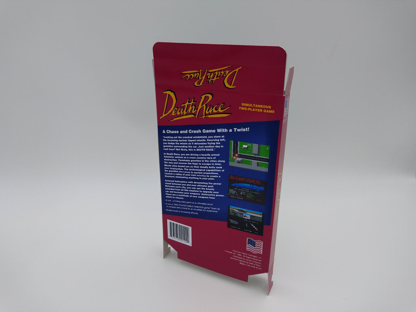 Death Race - box replacement only - NES - thick cardboard as in the original. Top Quality !!