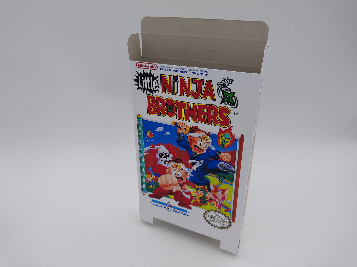 Little Ninja Brothers - box replacement only - NES - thick cardboard as in the original. Top Quality !!