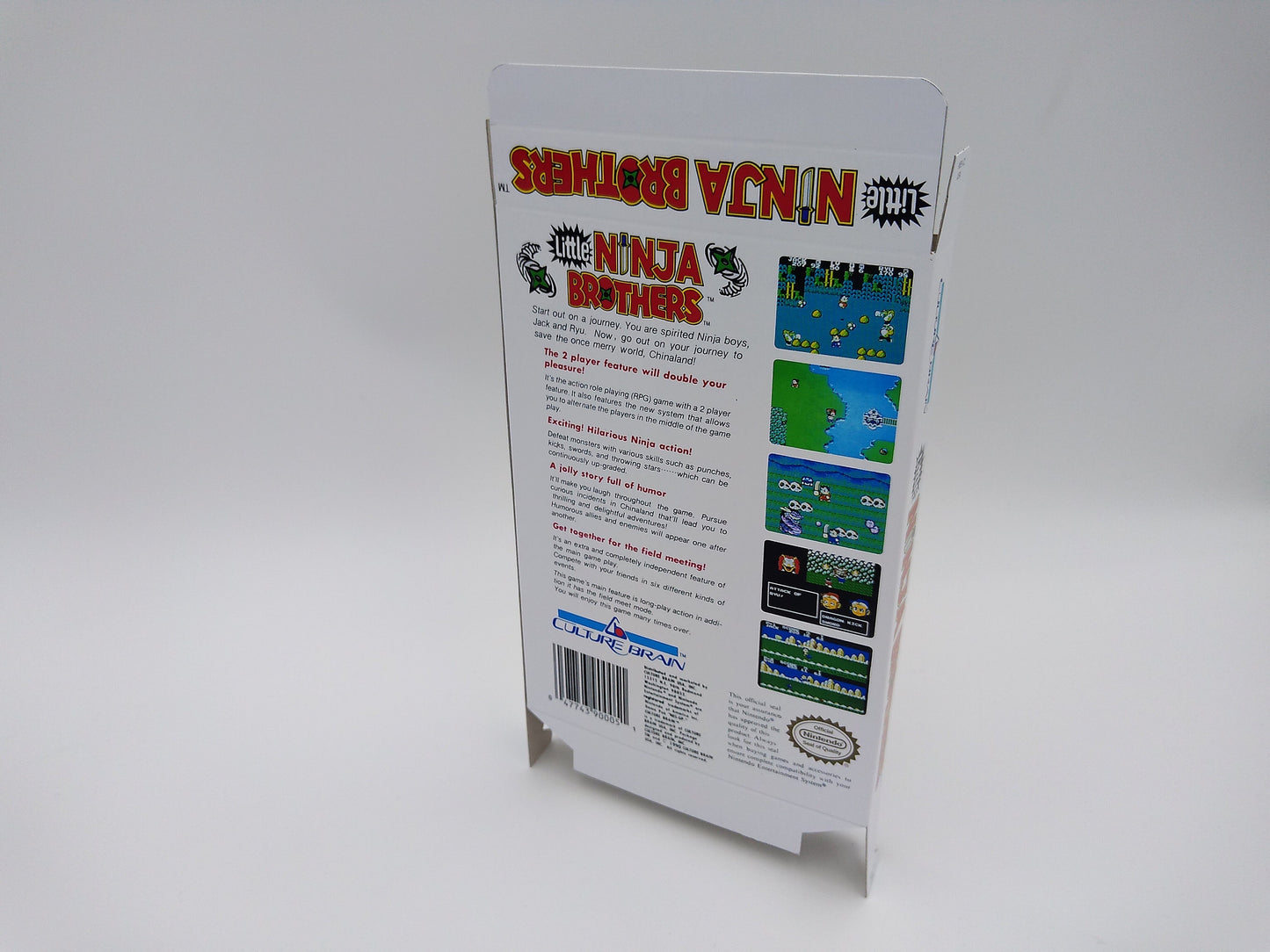 Little Ninja Brothers - box replacement only - NES - thick cardboard as in the original. Top Quality !!