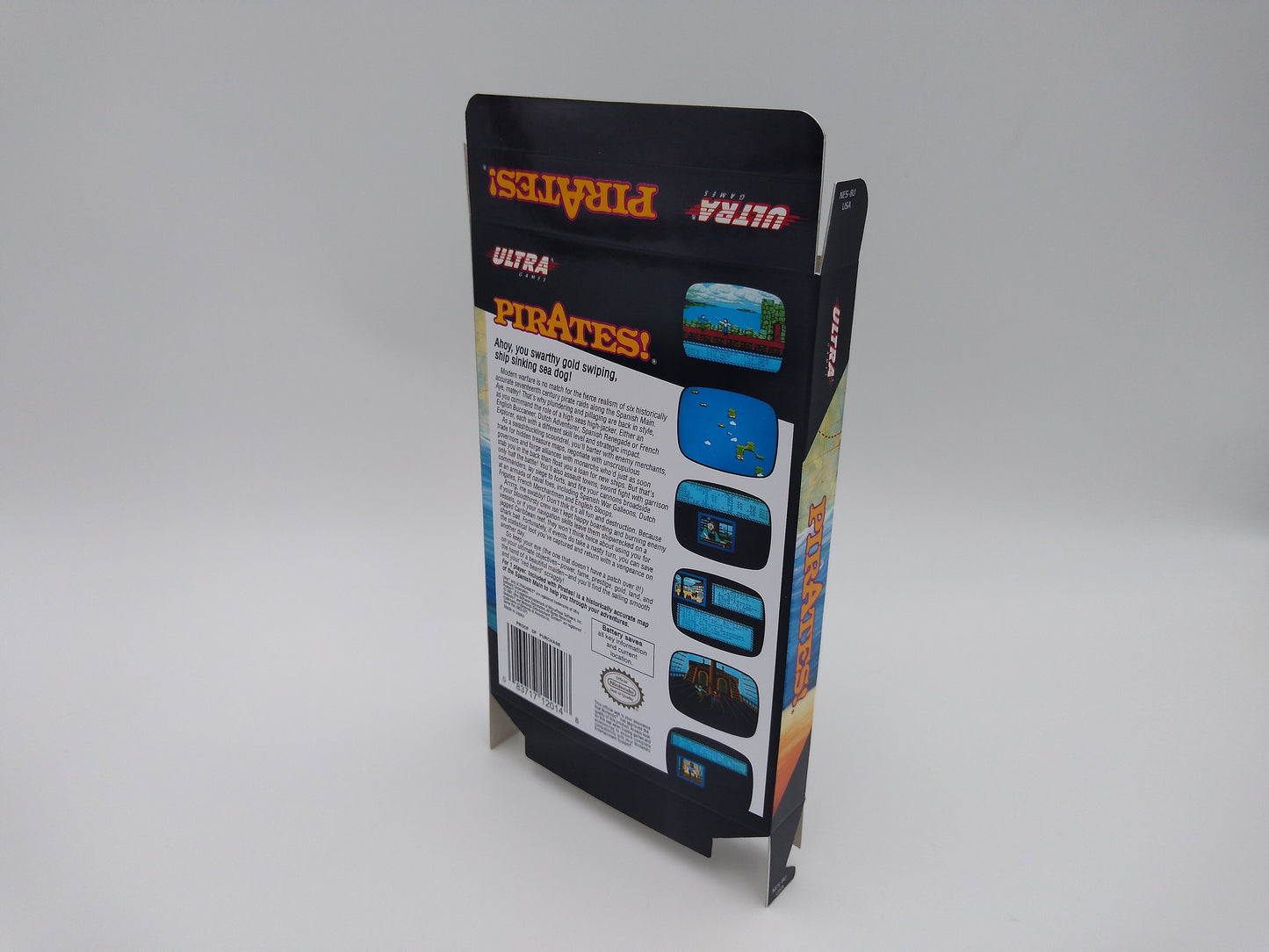 Pirates - box replacement only - NES - thick cardboard as in the original. Top Quality !!
