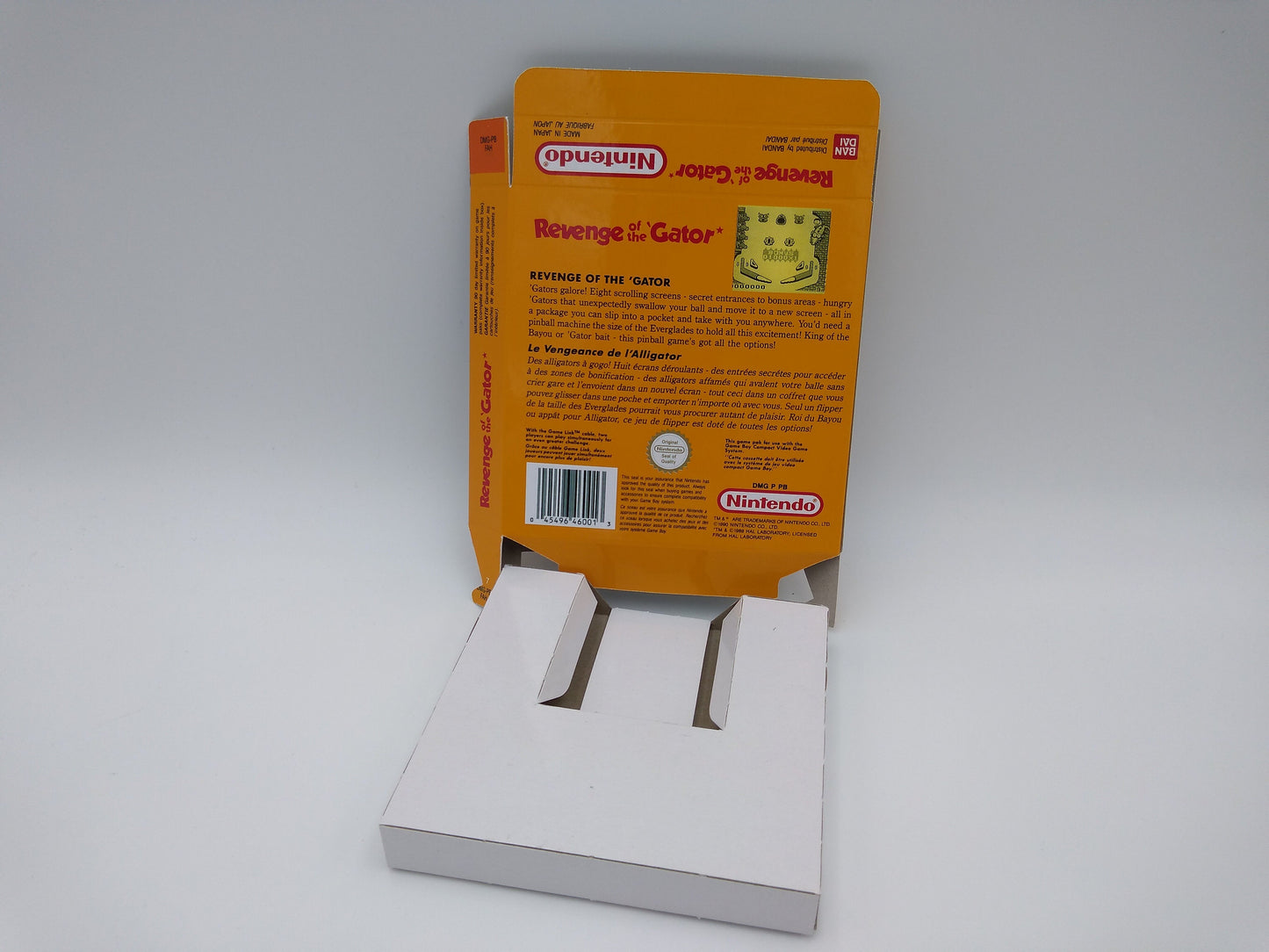 Revenge of the Gator - box with inner tray option - PAL or NTSC - Game Boy/ GB - thick cardboard. Top Quality !!