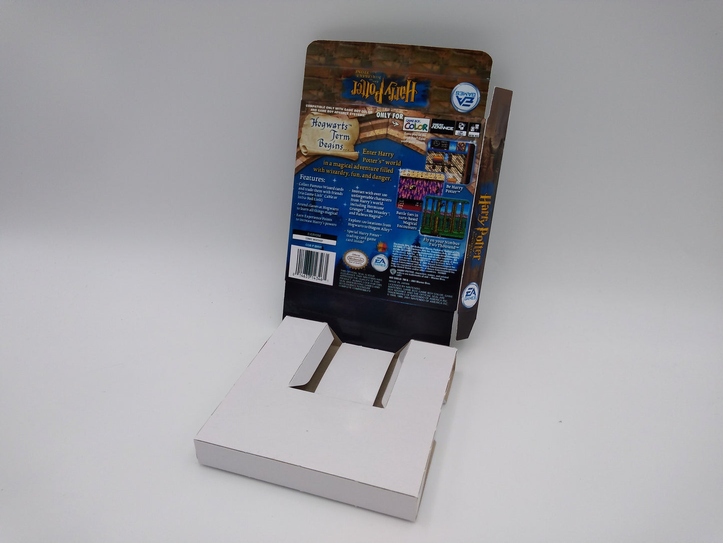 Harry Potter and the Sorcerer's Stone - GameBoy Color - box with inner tray option - thick cardboard. Top Quality !!