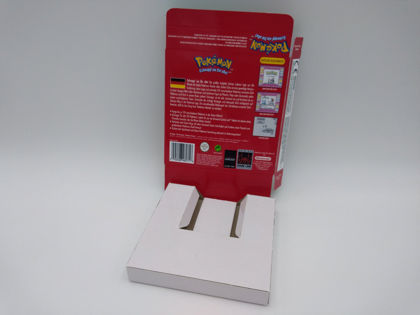Pokemon Red - Replacement Box, Manual, Tray - NTSC, PAL or Australian Pal region - Game Boy/ GB - thick cardboard. Top Quality !!