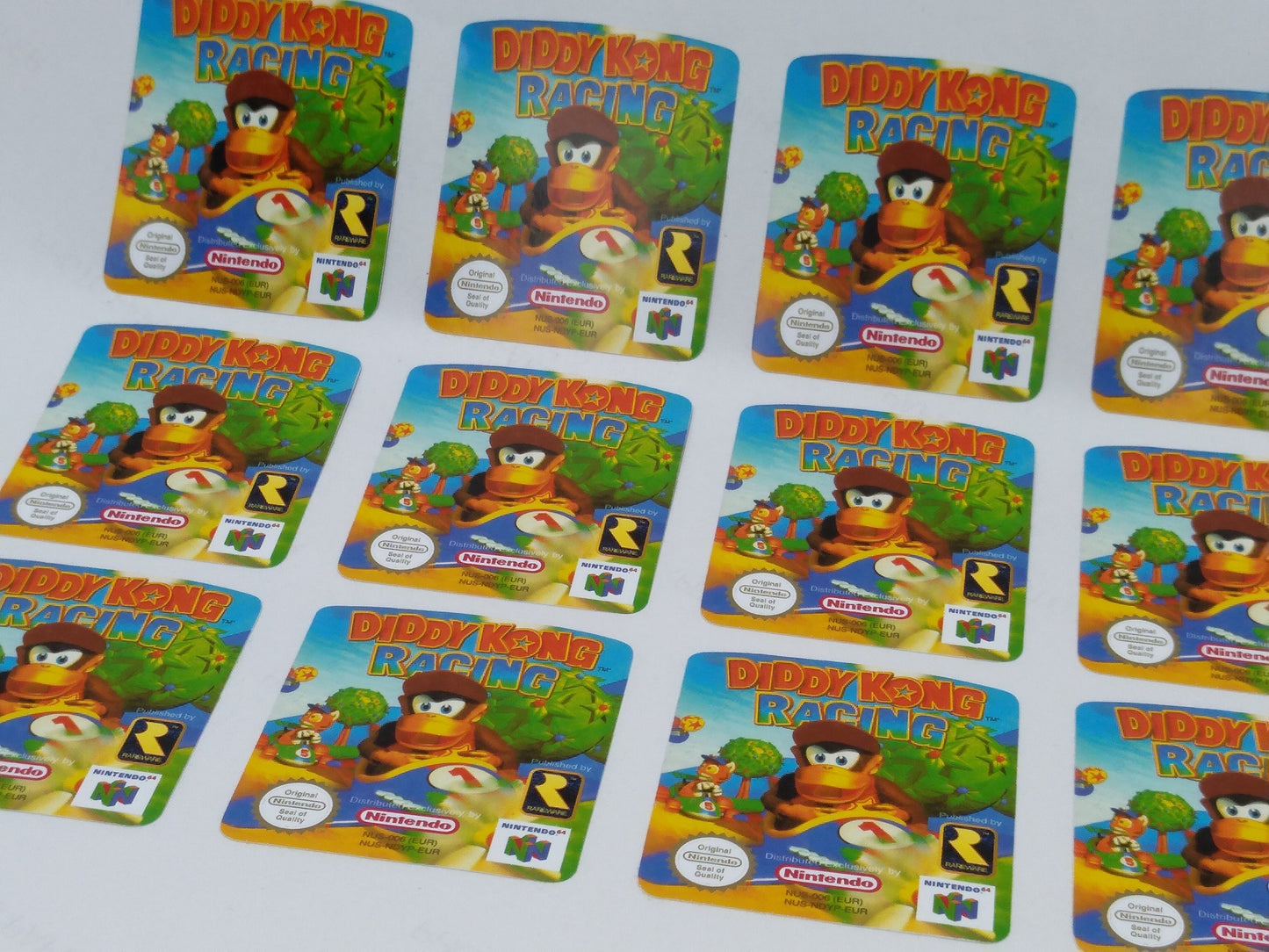 Diddy Kong Racing - Label/ Sticker for Nintendo 64 cartridge - replacement.