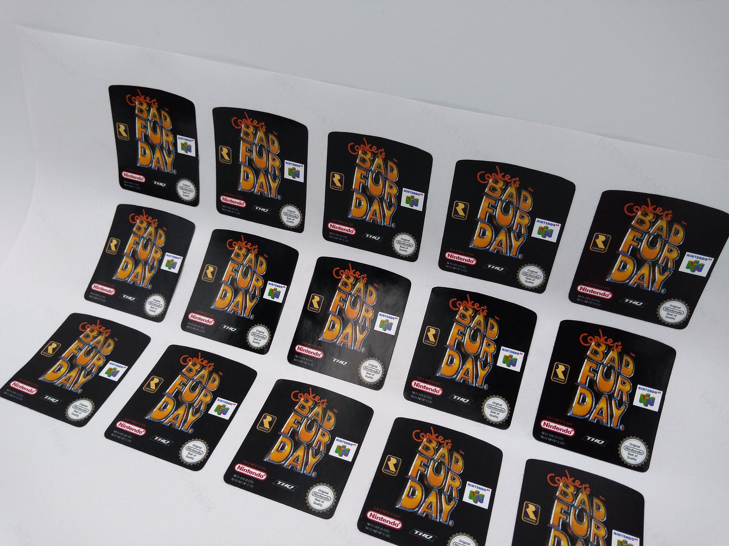 Conker Bad Fur Day - Label/ Sticker for Nintendo 64 cartridge - replacement.