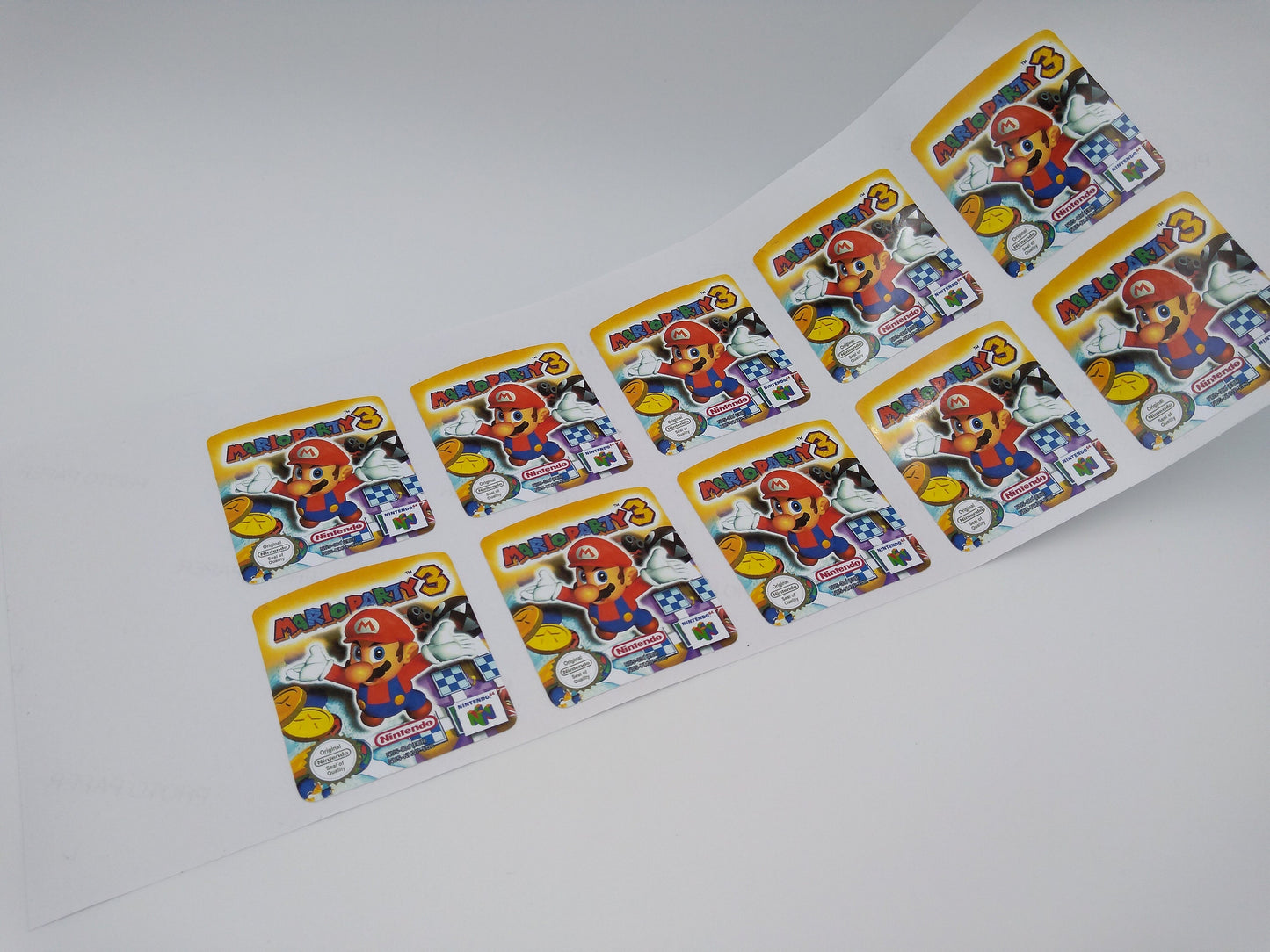 Mario Party 3 - Label/ Sticker for Nintendo 64 cartridge - replacement.
