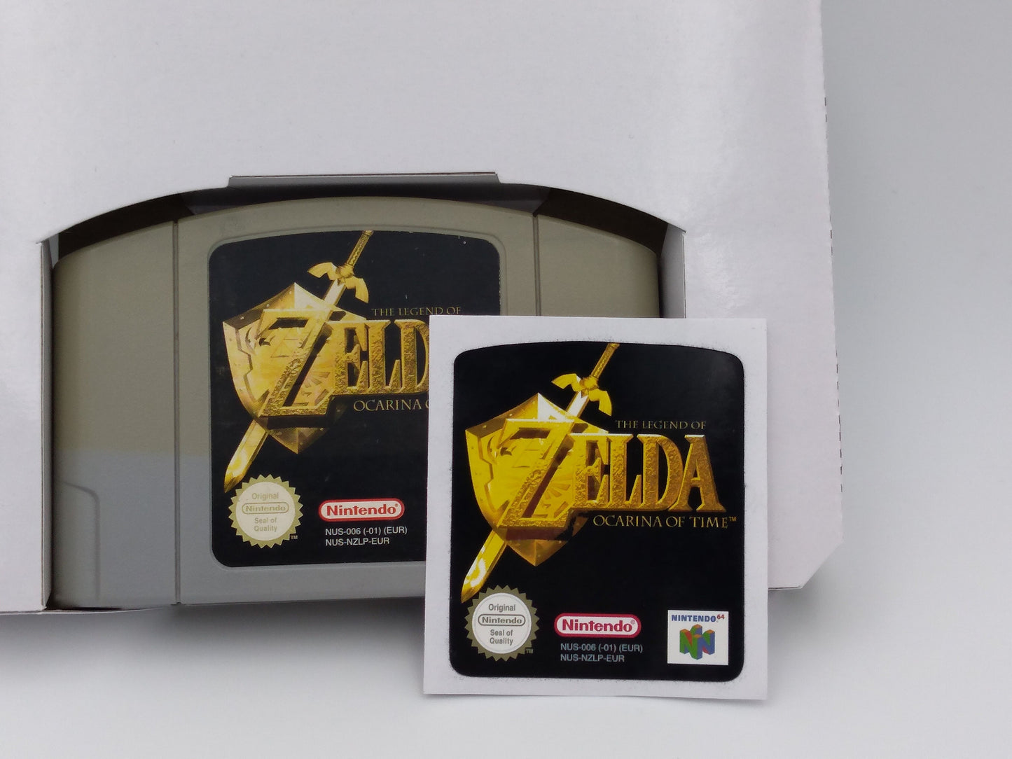 The Legend of Zelda Ocarina of Time - Label/ Sticker for Nintendo 64 cartridge - replacement.
